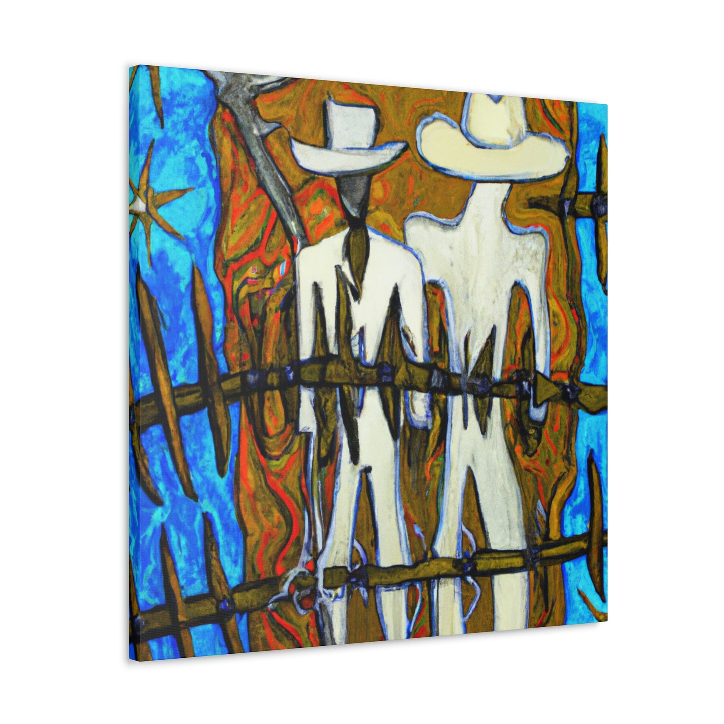 Barbed Wire Reflection - Canvas