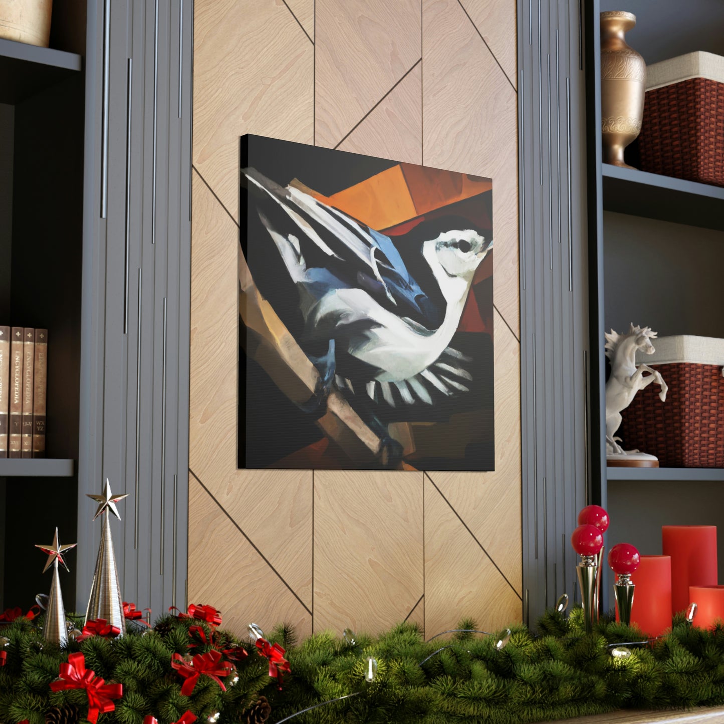 "Nuthatch in Art Deco" - Canvas