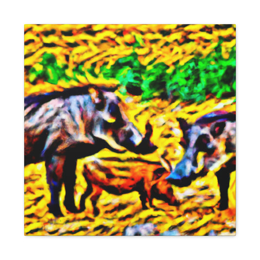 "Warthog War Dance" - Canvas