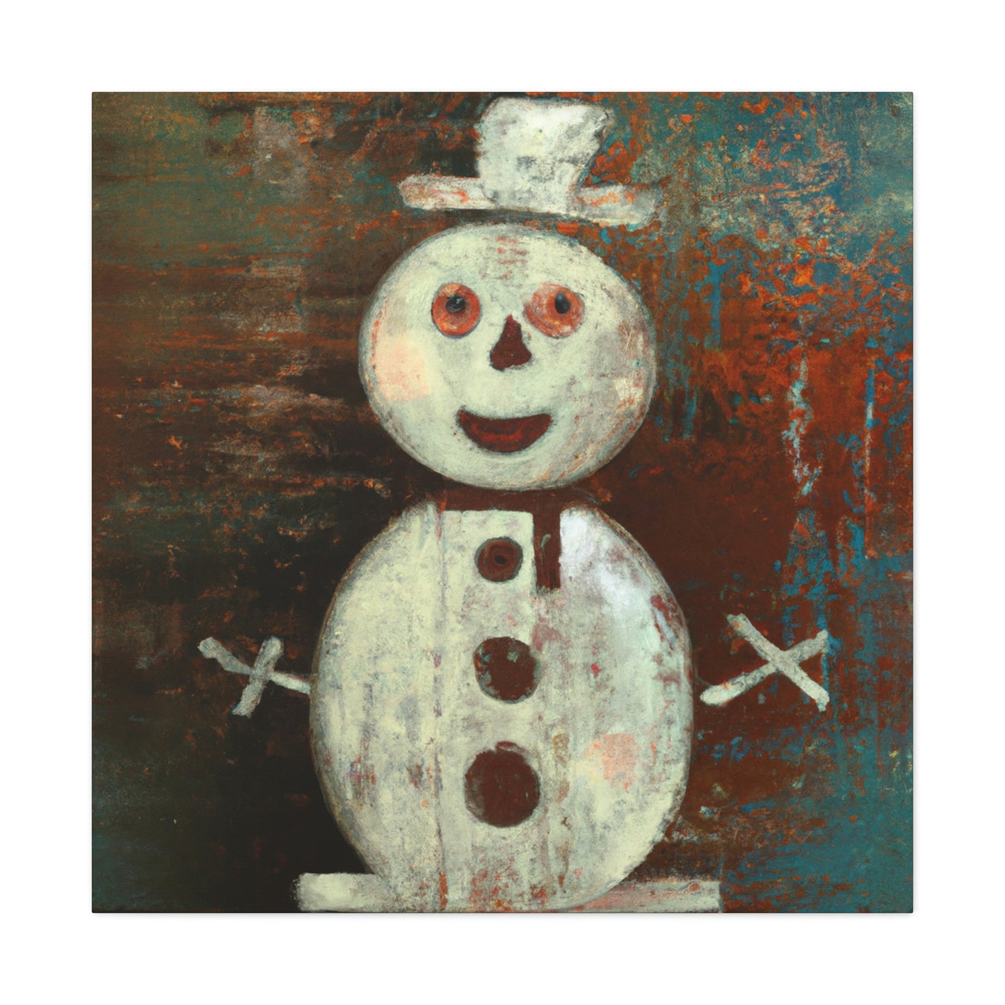 "Snowman in Expressionism" - Canvas