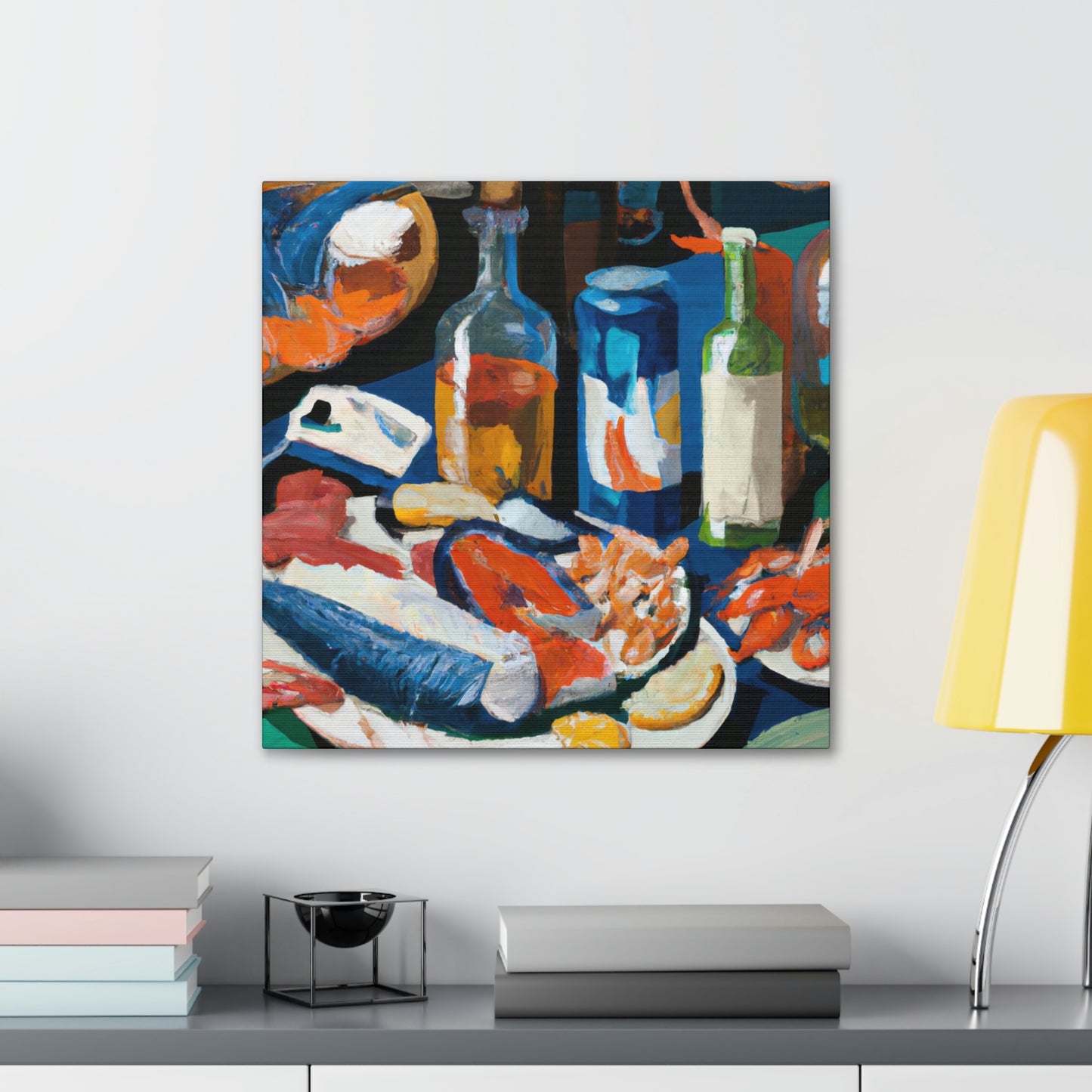 Seafood Neoclassical Feast - Canvas