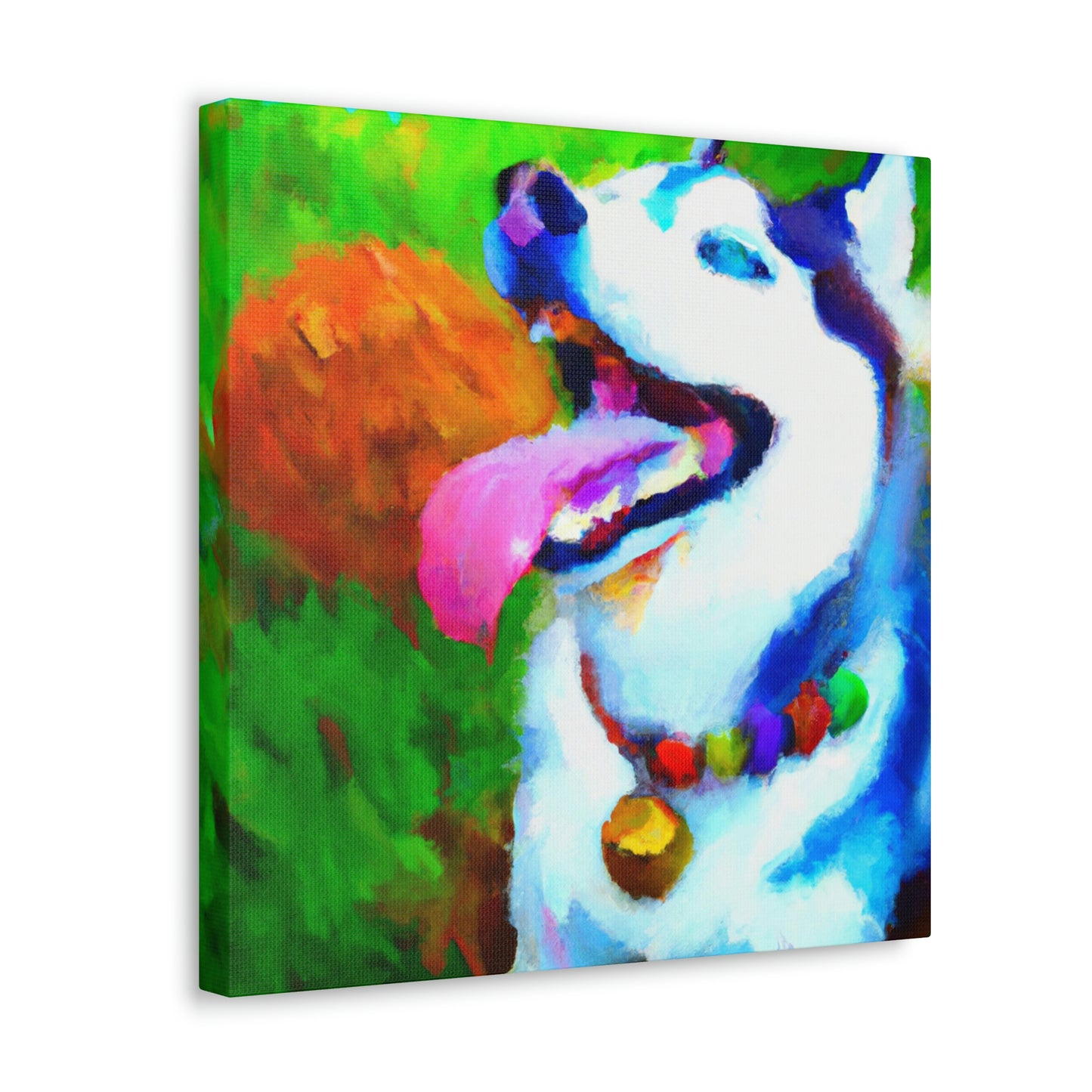 "The Husky's Regal Gaze" - Canvas