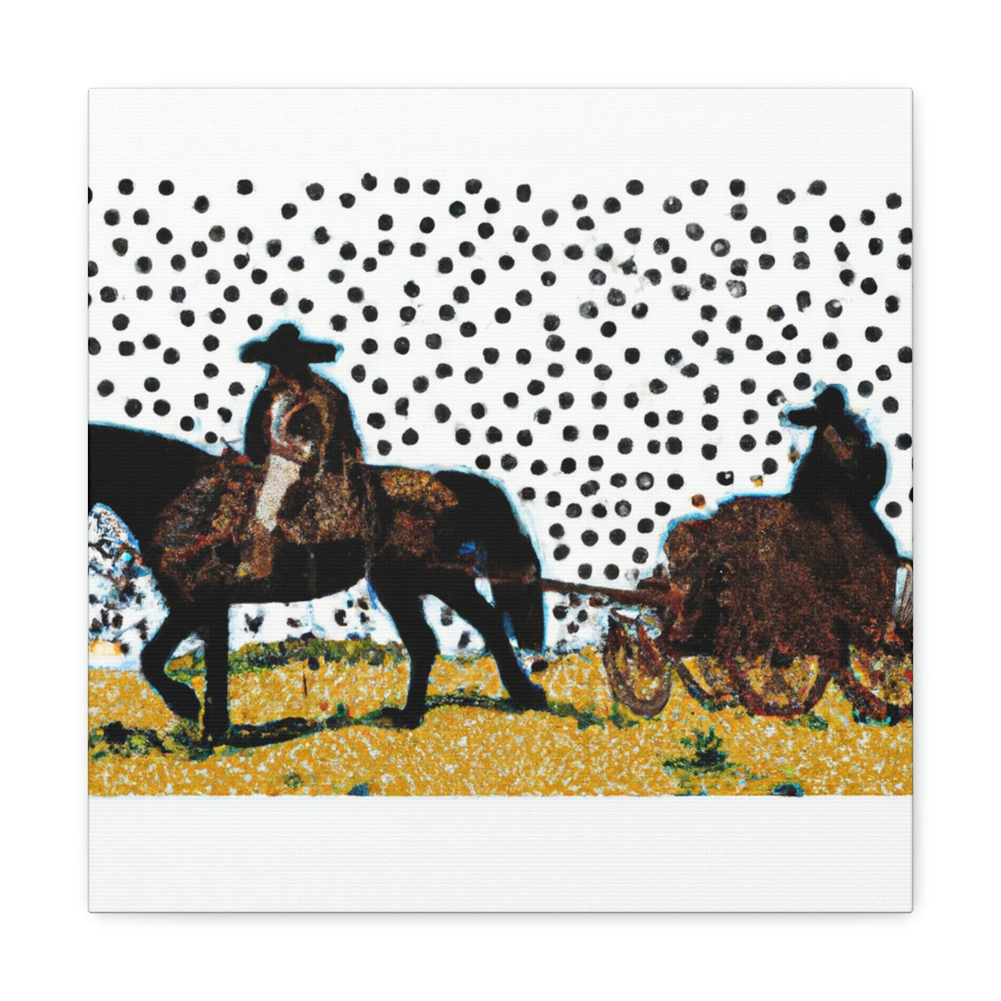 Stagecoach in Pointillism - Canvas