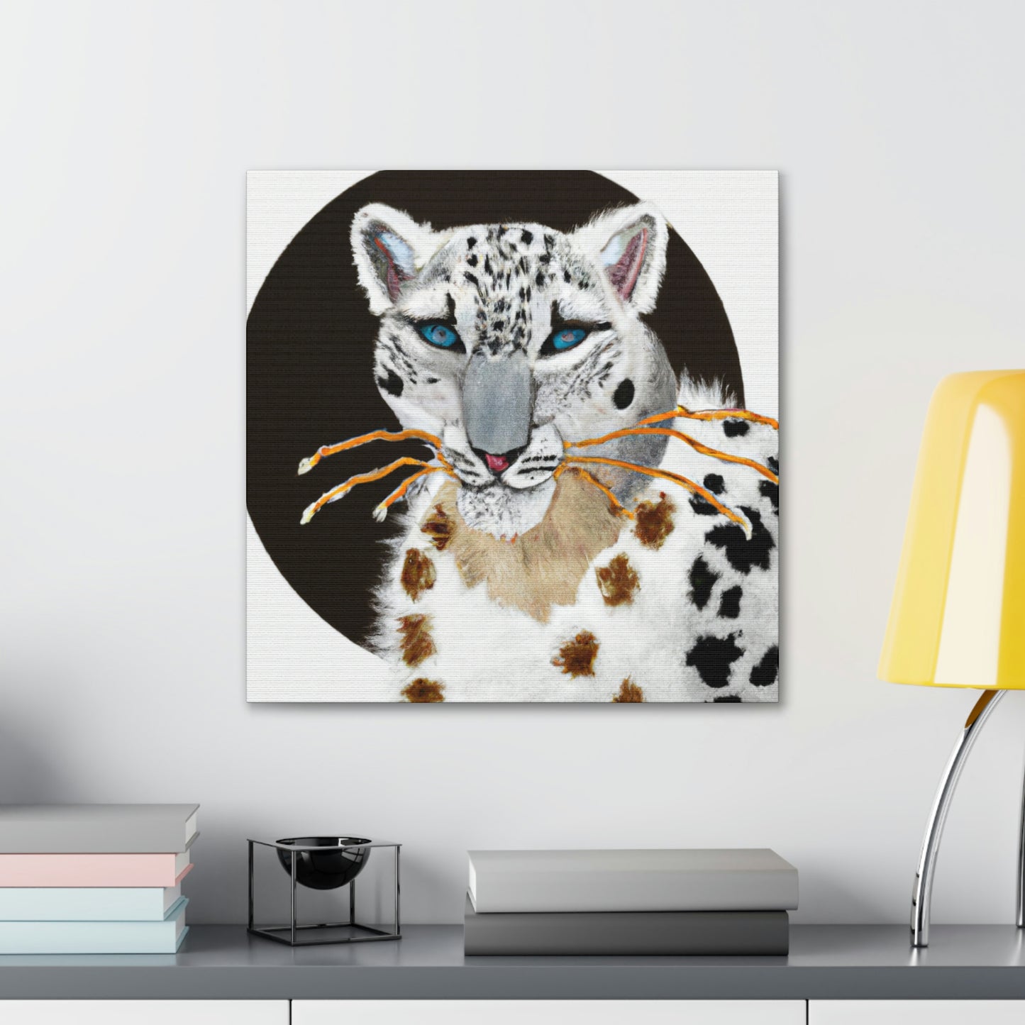 Snow Leopard Slumbering - Canvas