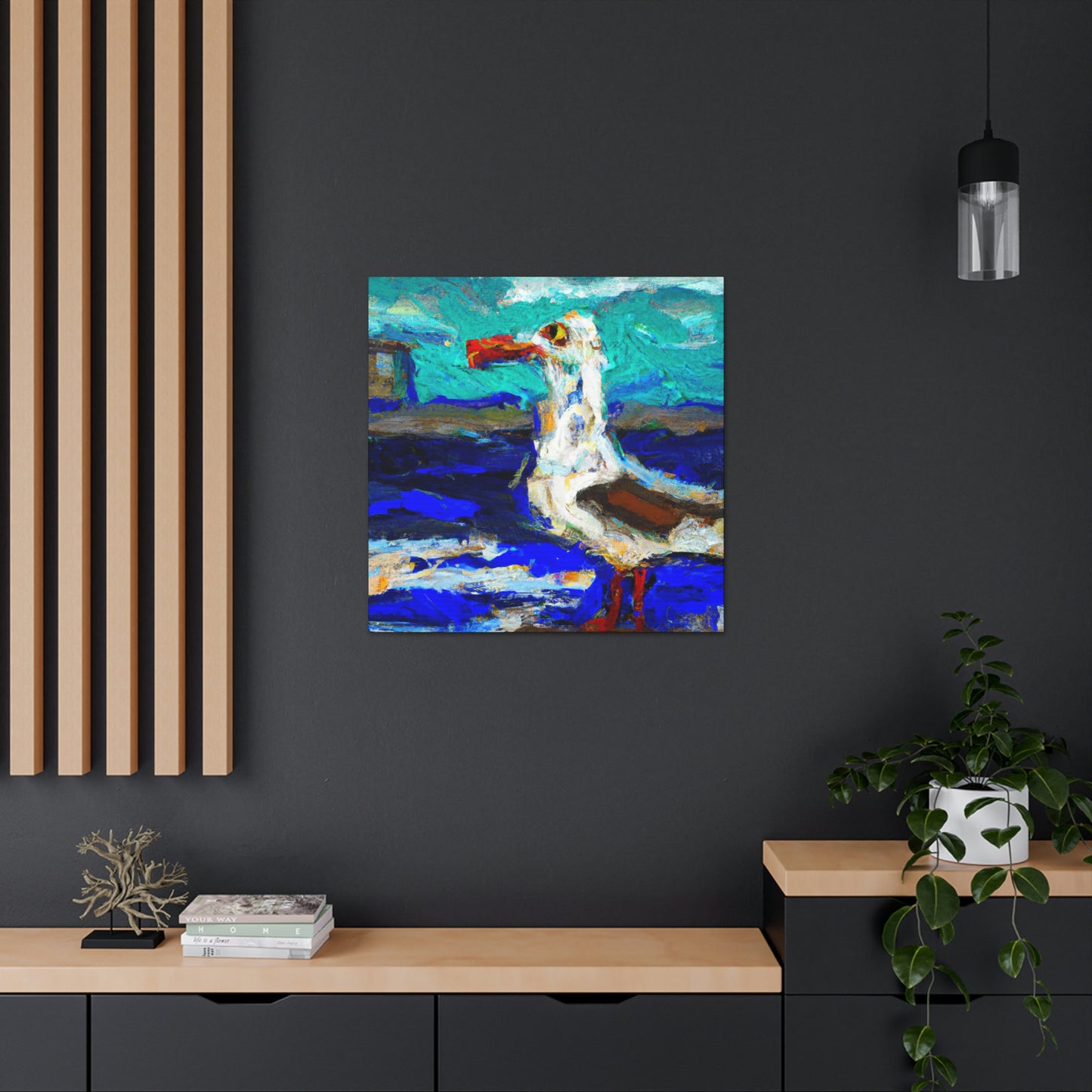 "Seagulls on the Beach" - Canvas