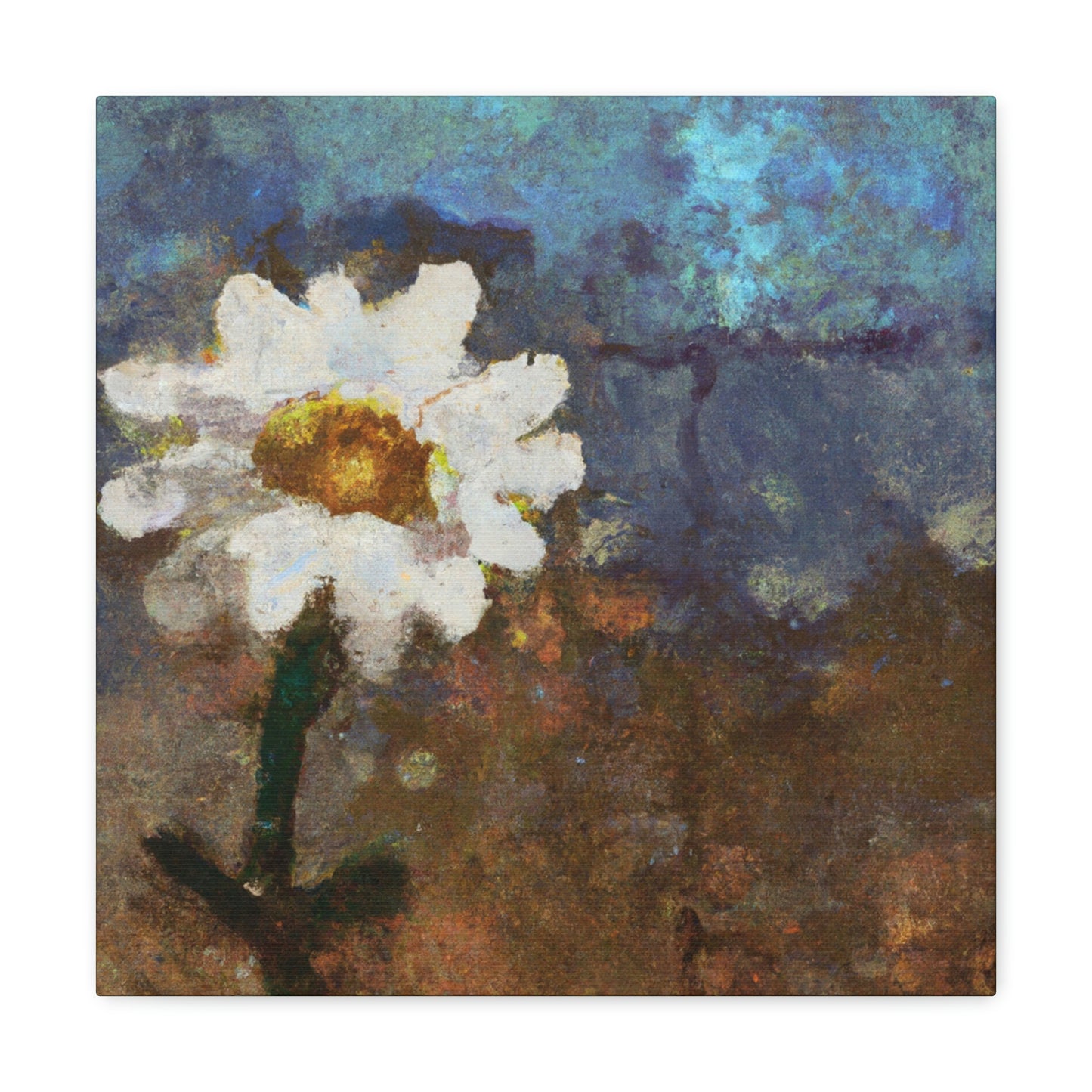 Daisy in Digital Bloom - Canvas