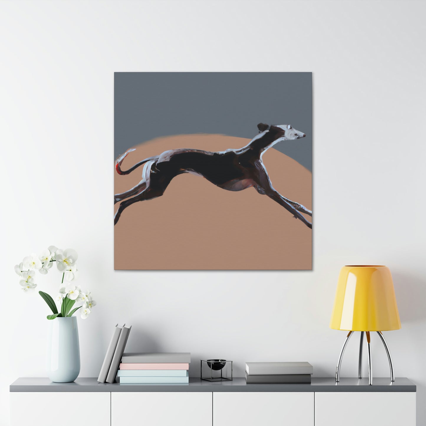 "Greyhound Minimalism Portrait" - Canvas