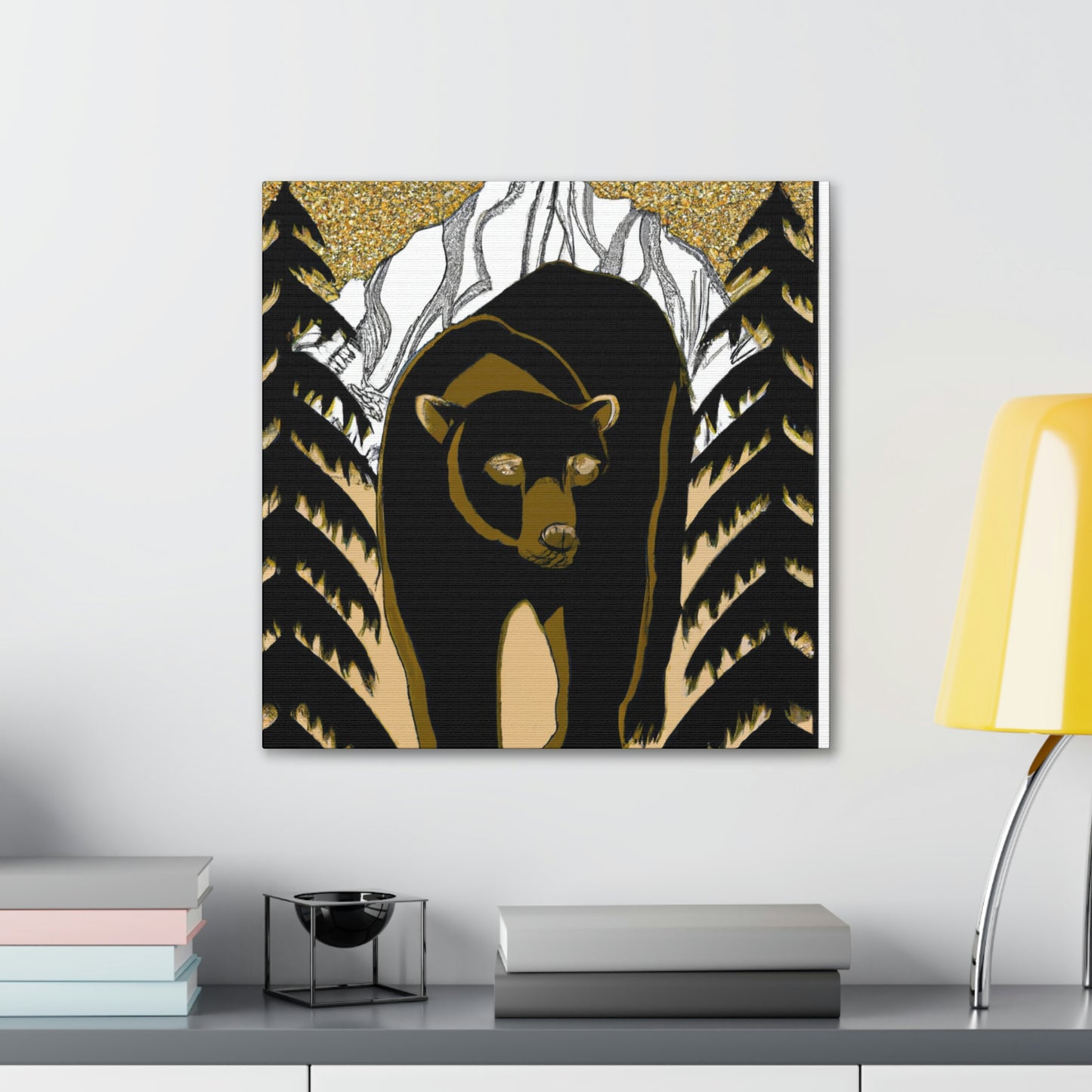 Dancing Art Deco Bear - Canvas