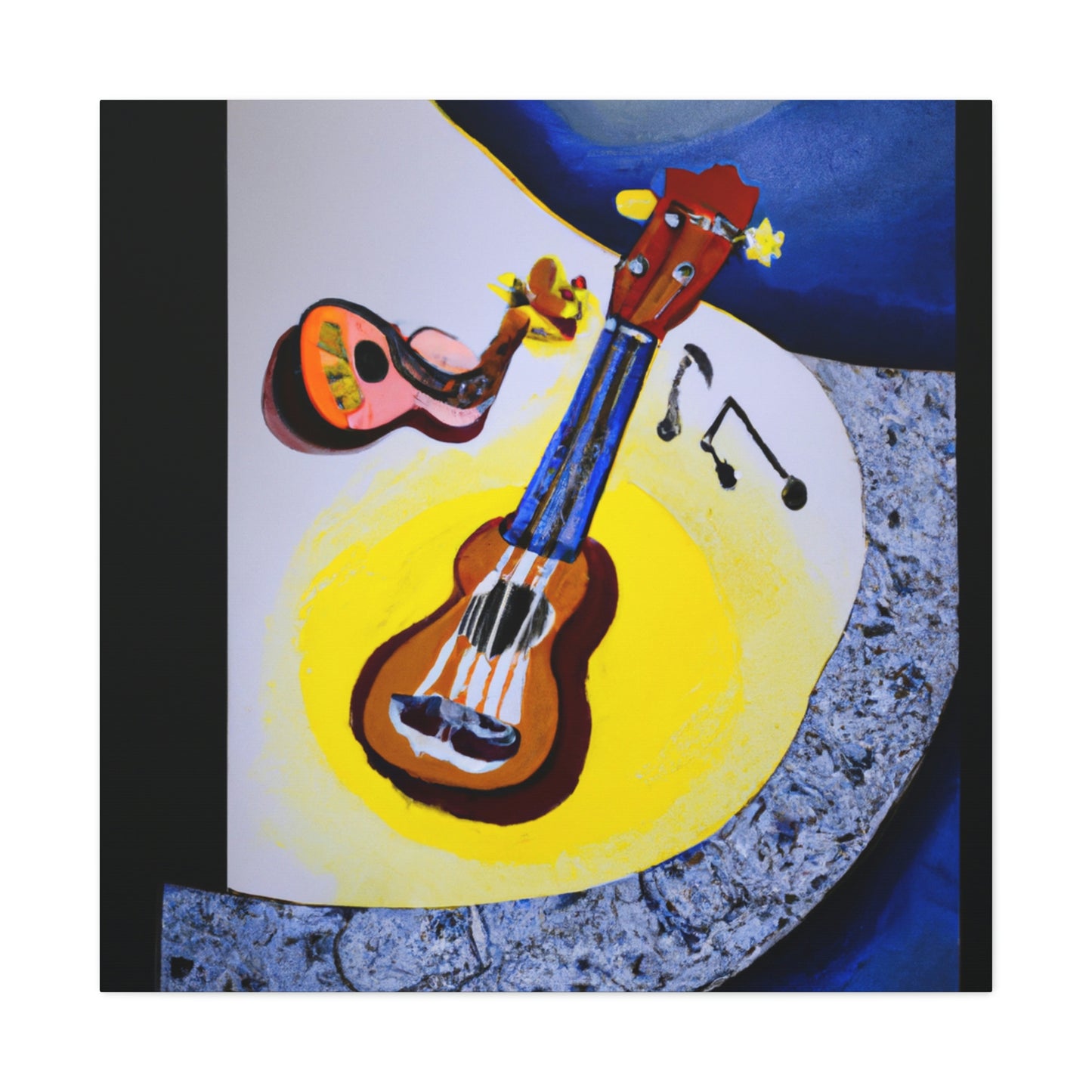 "Ukelele Unfolds Surrealism" - Canvas