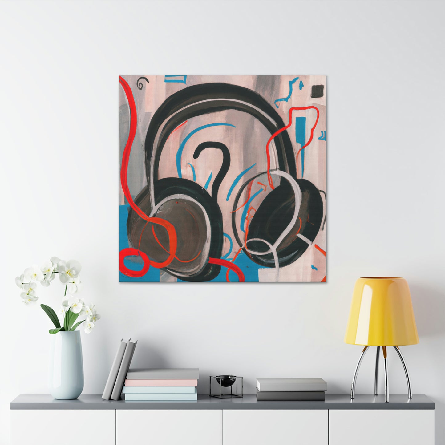 Headphones in Expressionism - Canvas