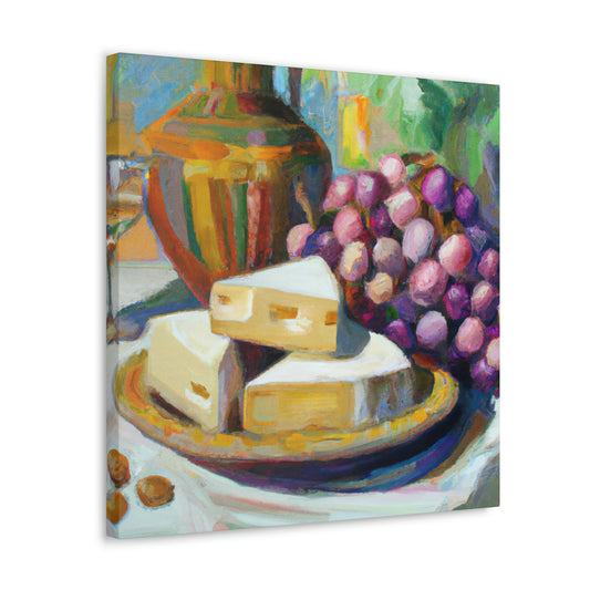 "Cheese and Grapes Feast" - Canvas