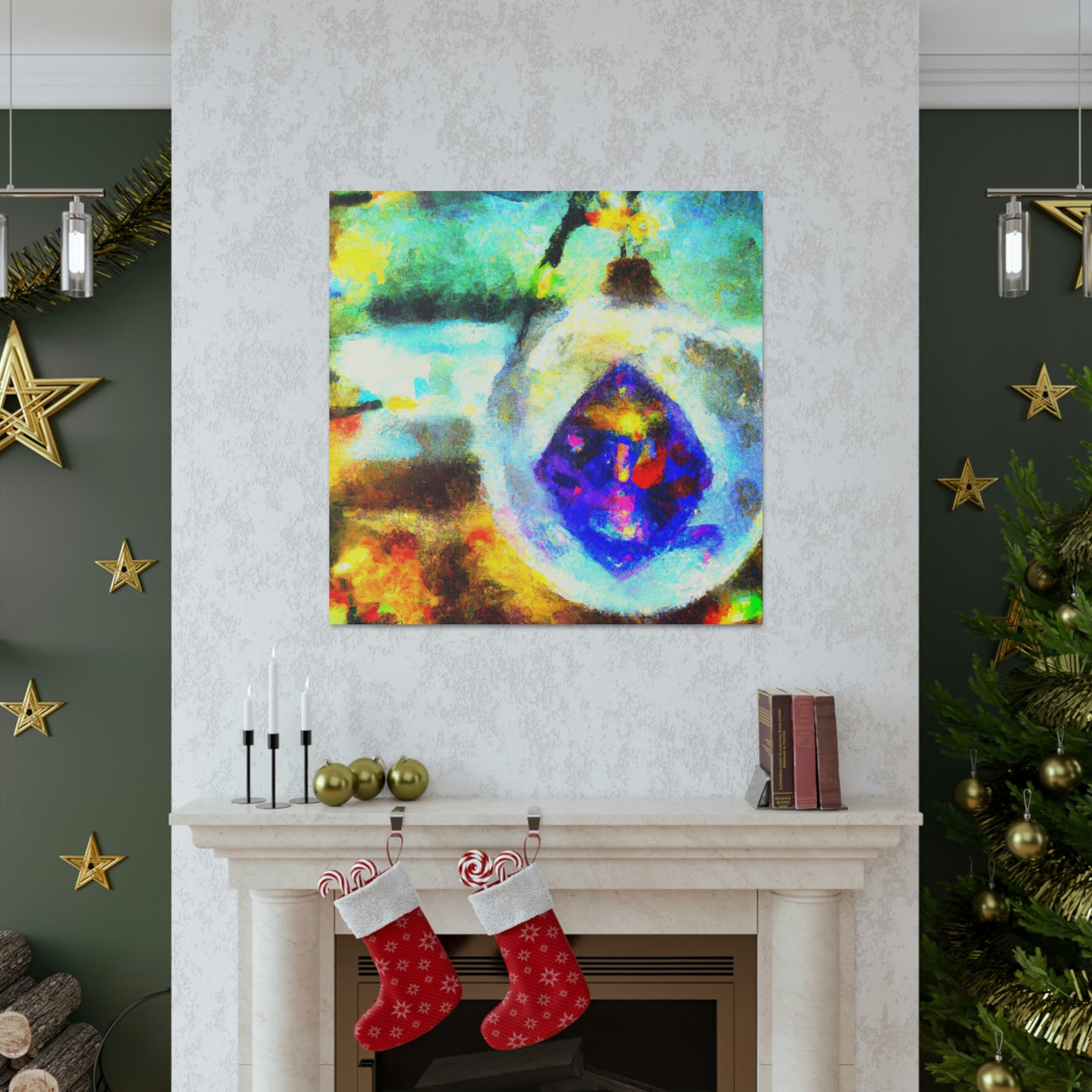 "Glimmering Christmas Ornament" - Canvas