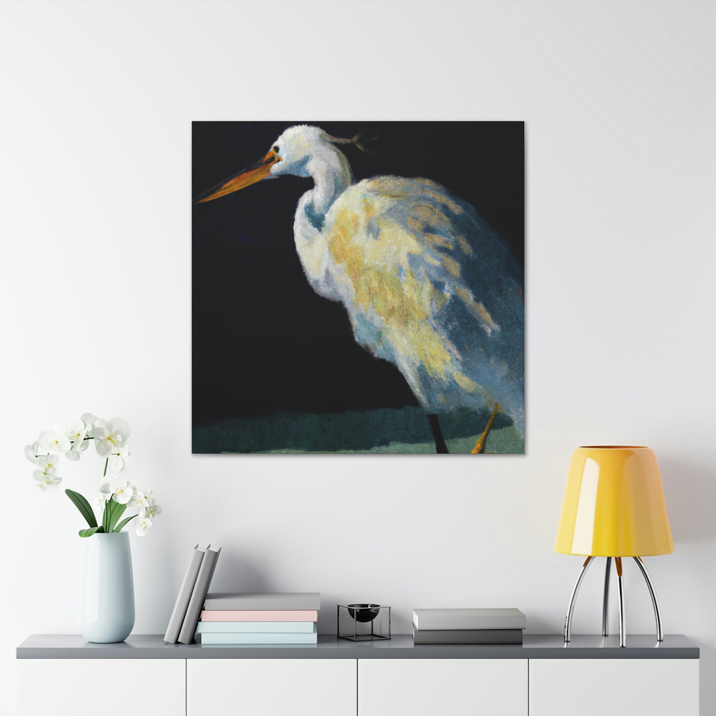 Snowy Egret Serenity - Canvas