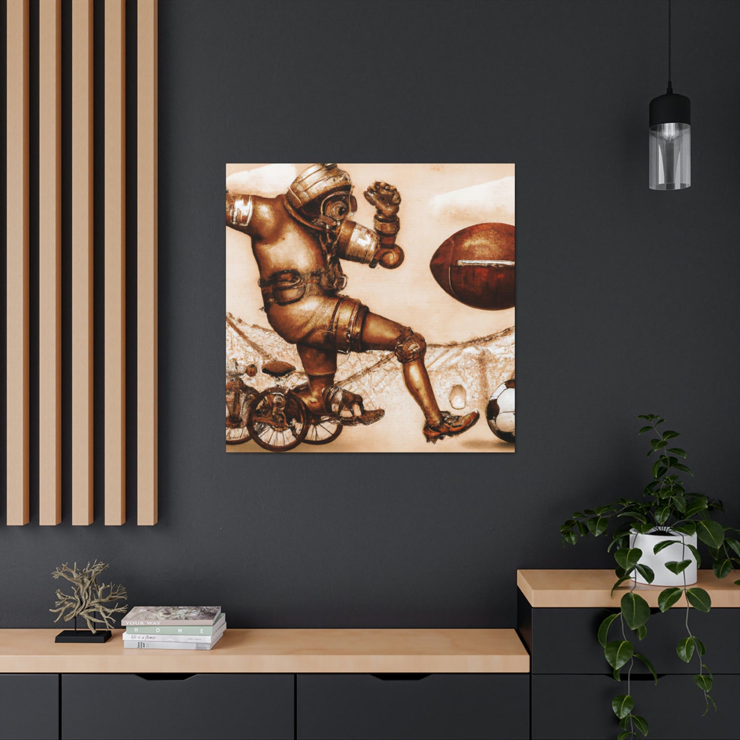 "Mechanical Football Futurism" - Canvas