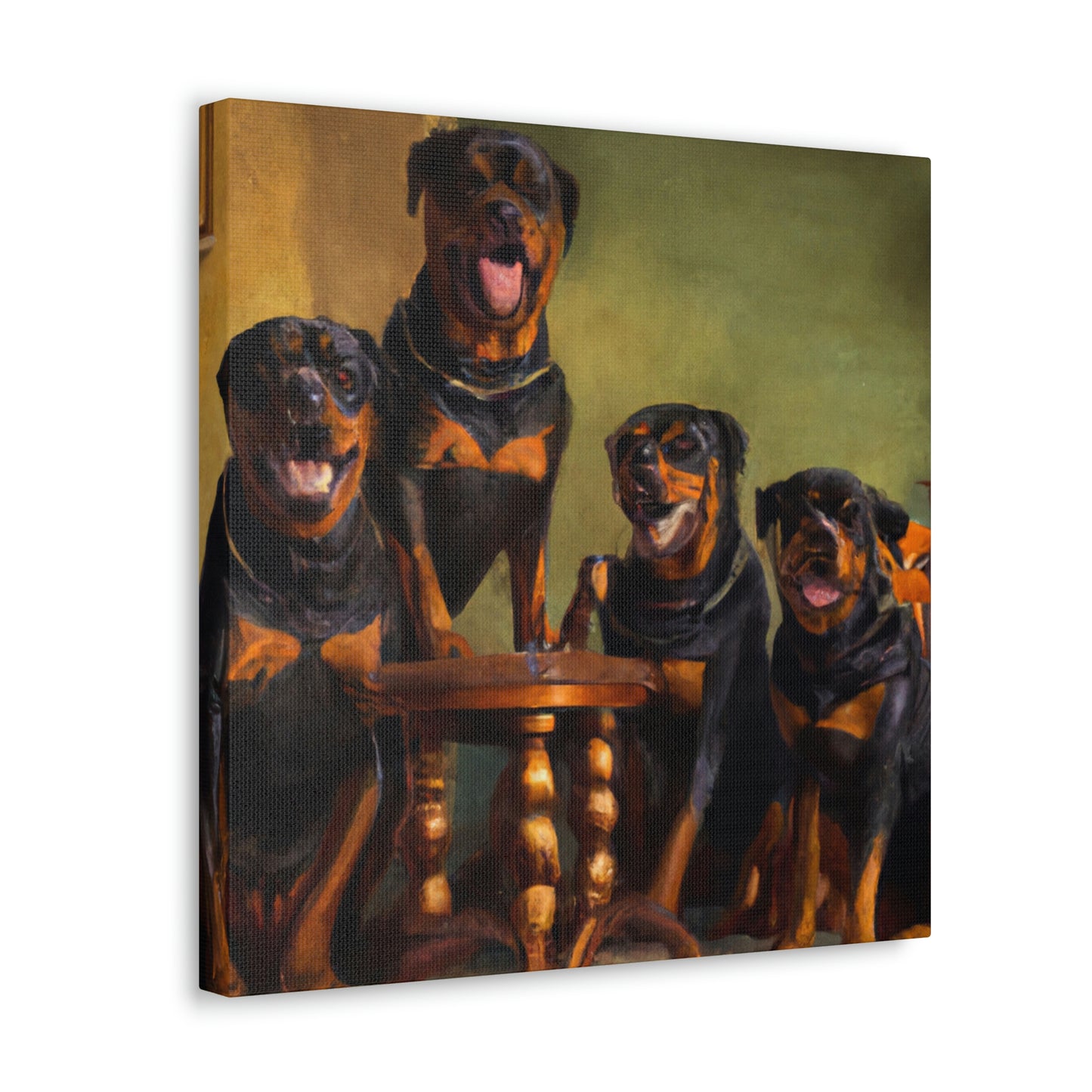 A Rottweiler's Regard - Canvas