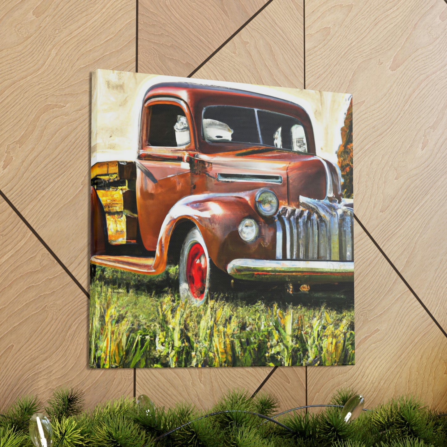 "Aged Pickup Truckard". - Canvas