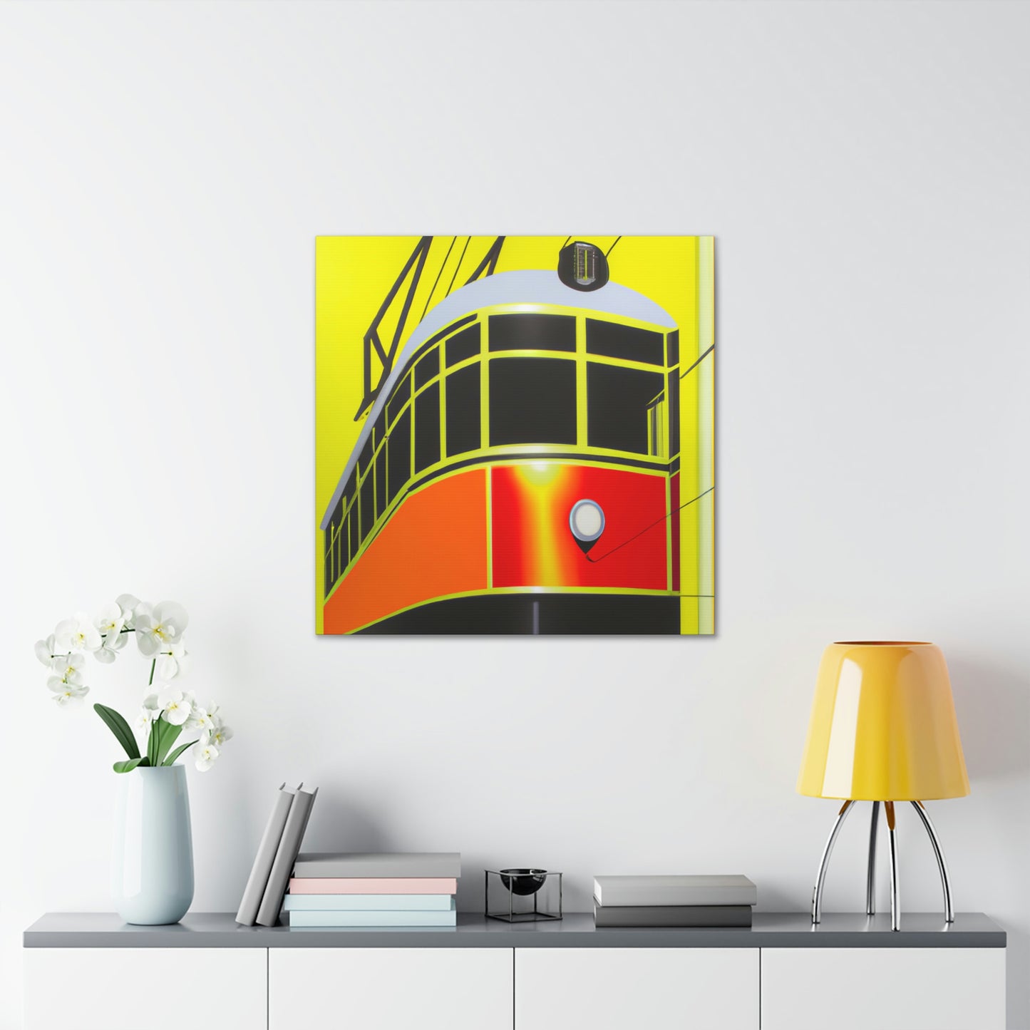 "Electric Tram Ablaze" - Canvas