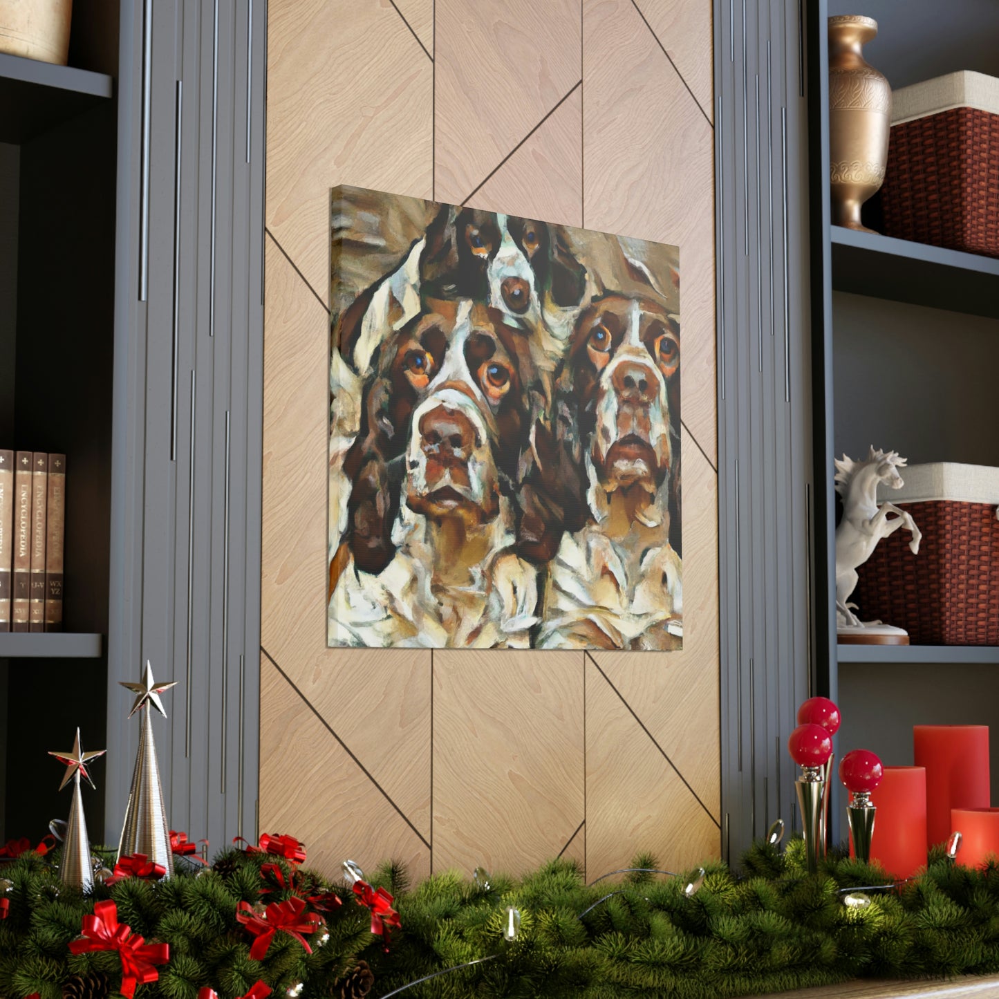 English Springer Watching - Canvas