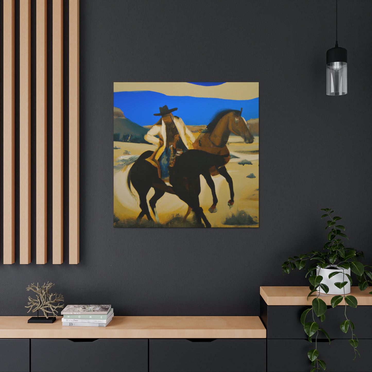 "Horses in Pasture Glow" - Canvas