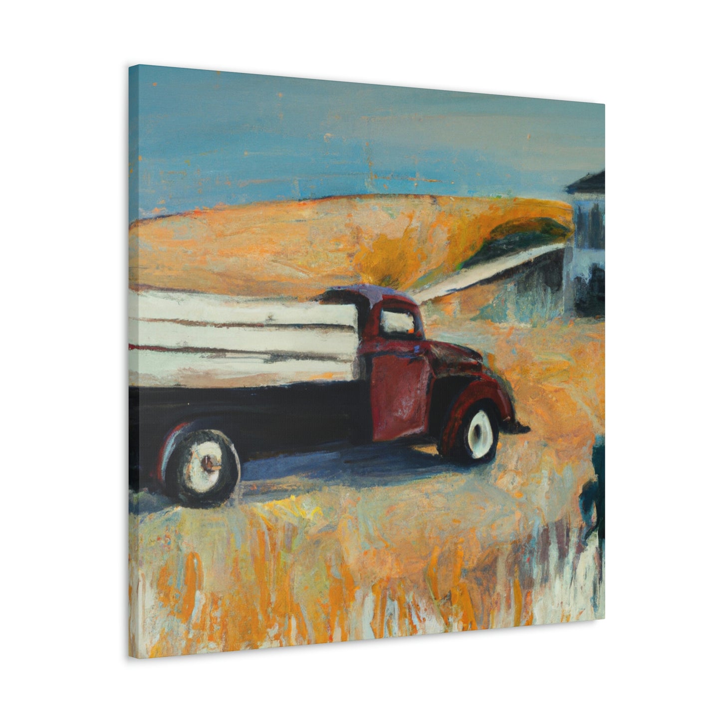 Old Pickup Truck Sunset - Canvas