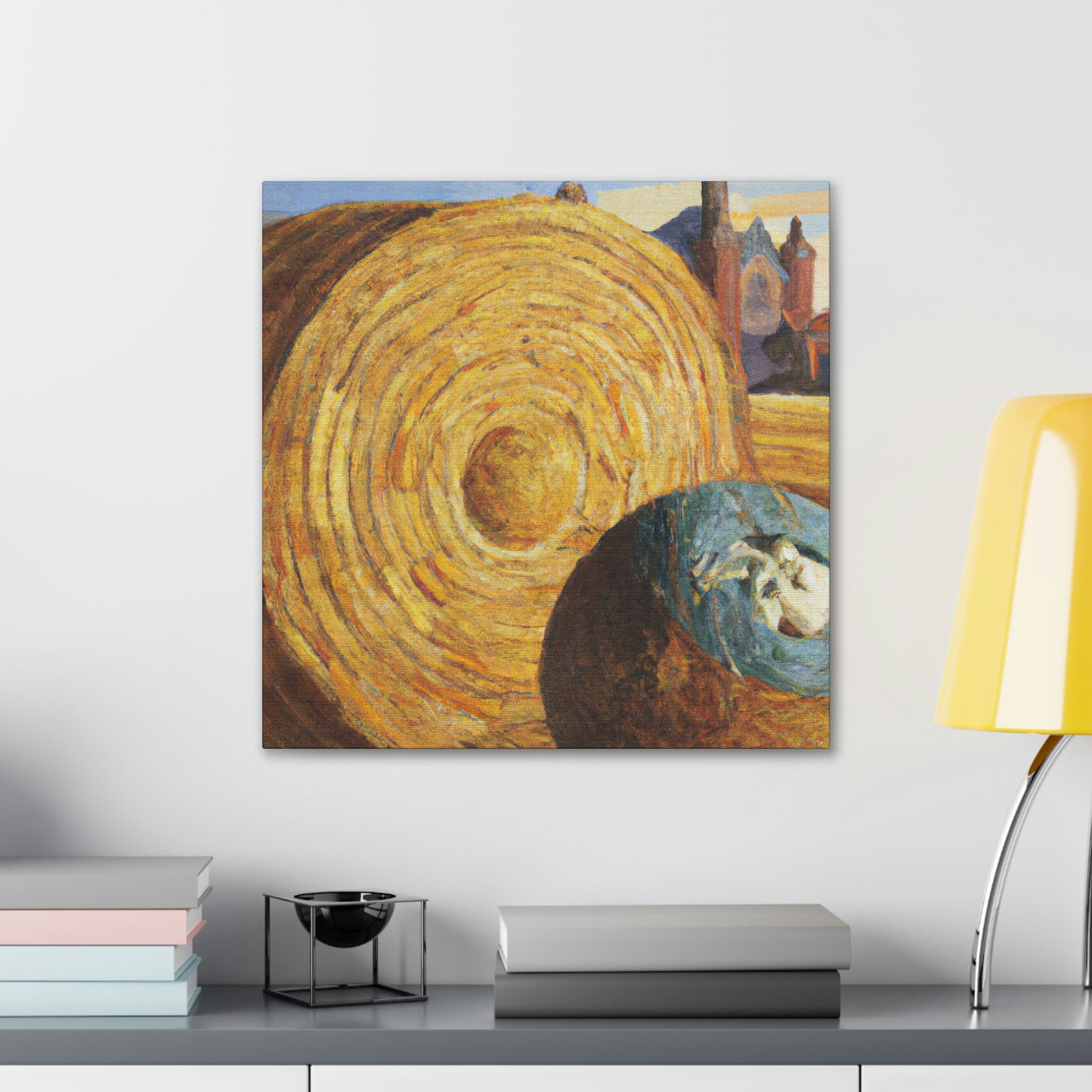 Hay Bales in Bloom - Canvas