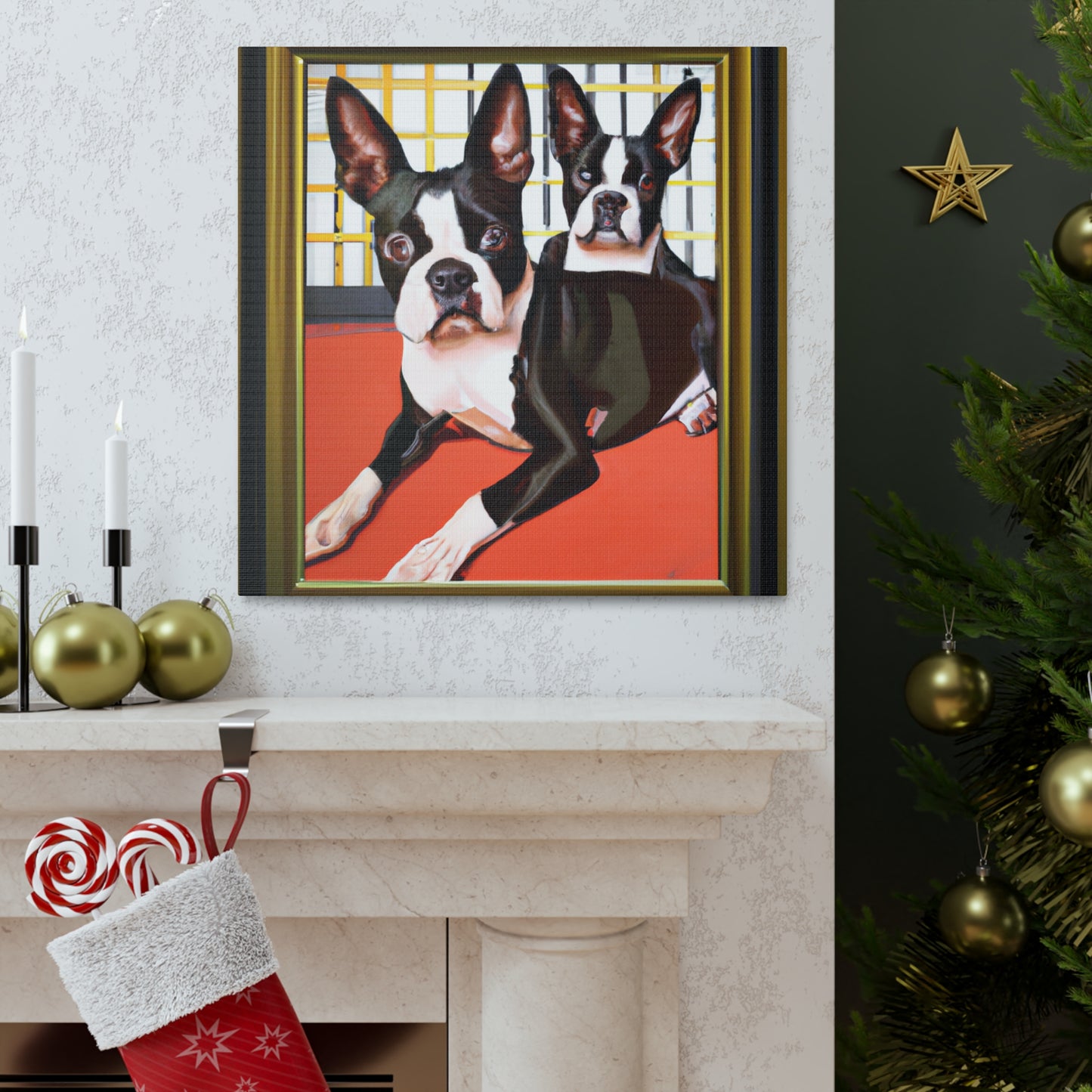 "Boston Terrier Brilliance" - Canvas