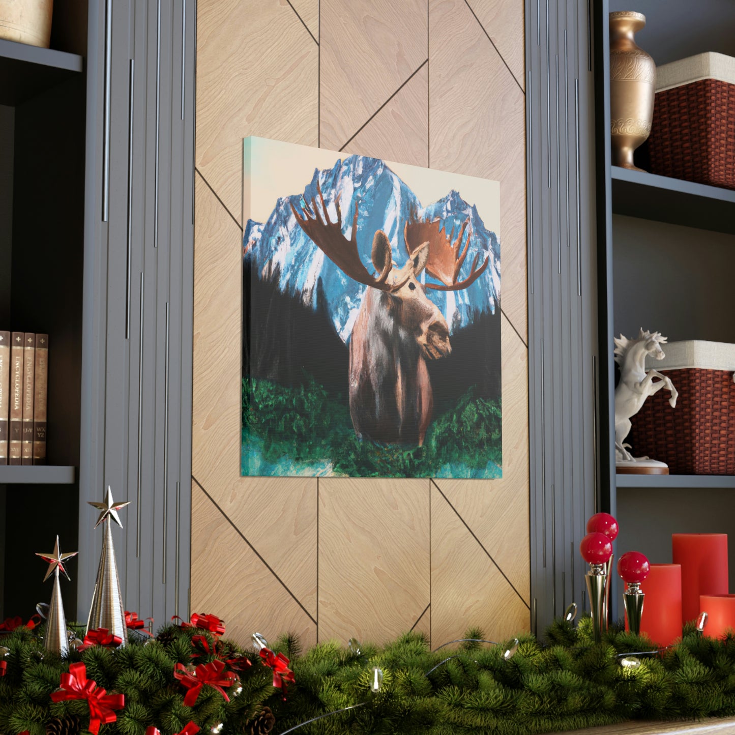 Moose in Baroque Splendor - Canvas