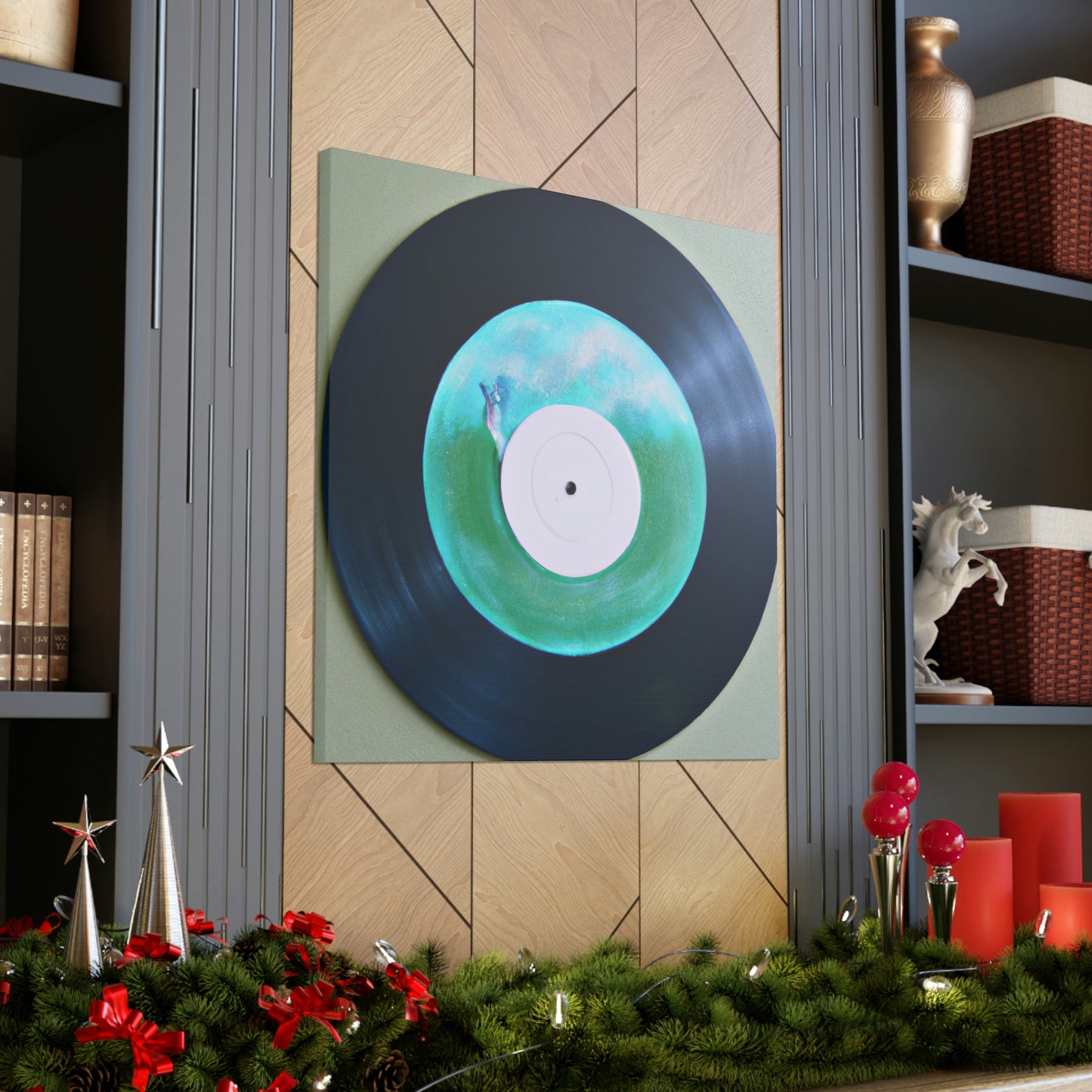 "Vinyl Record Dreamscape" - Canvas