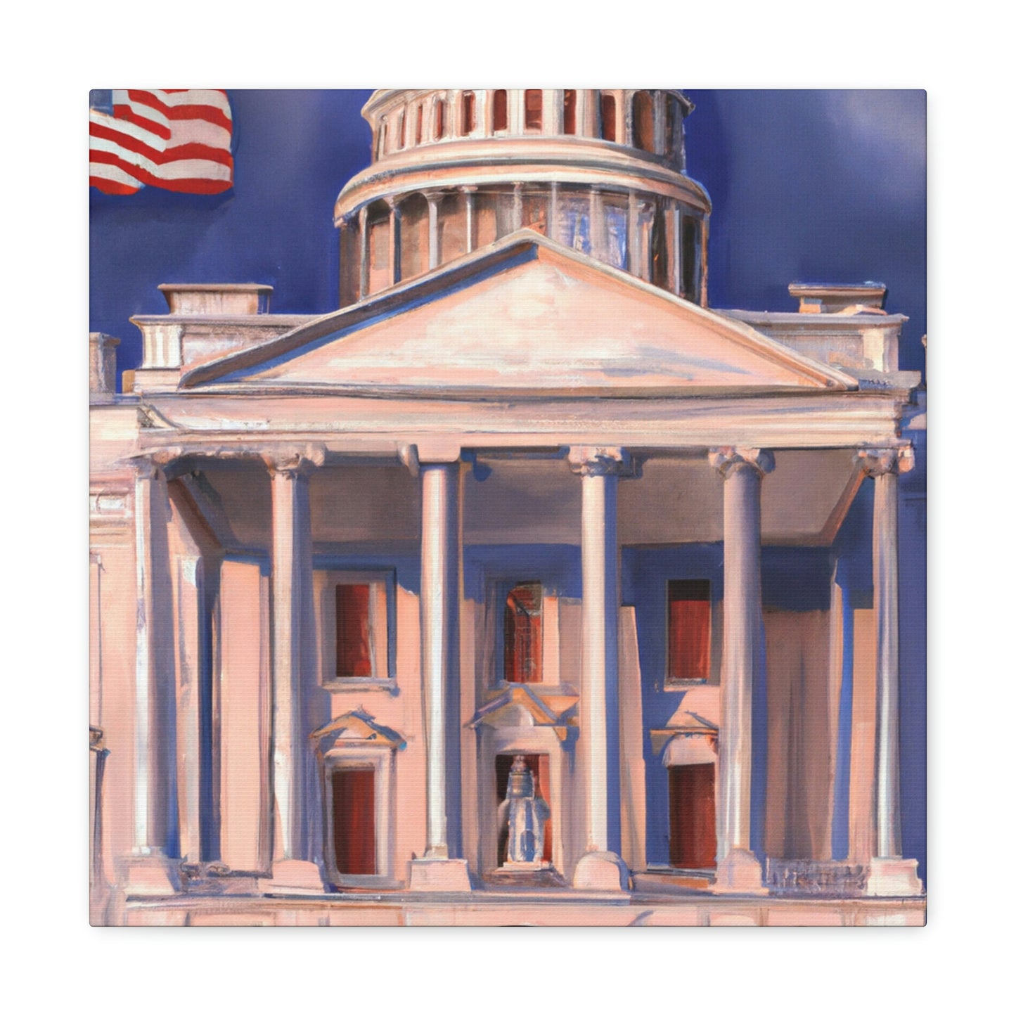 The White House Icon - Canvas