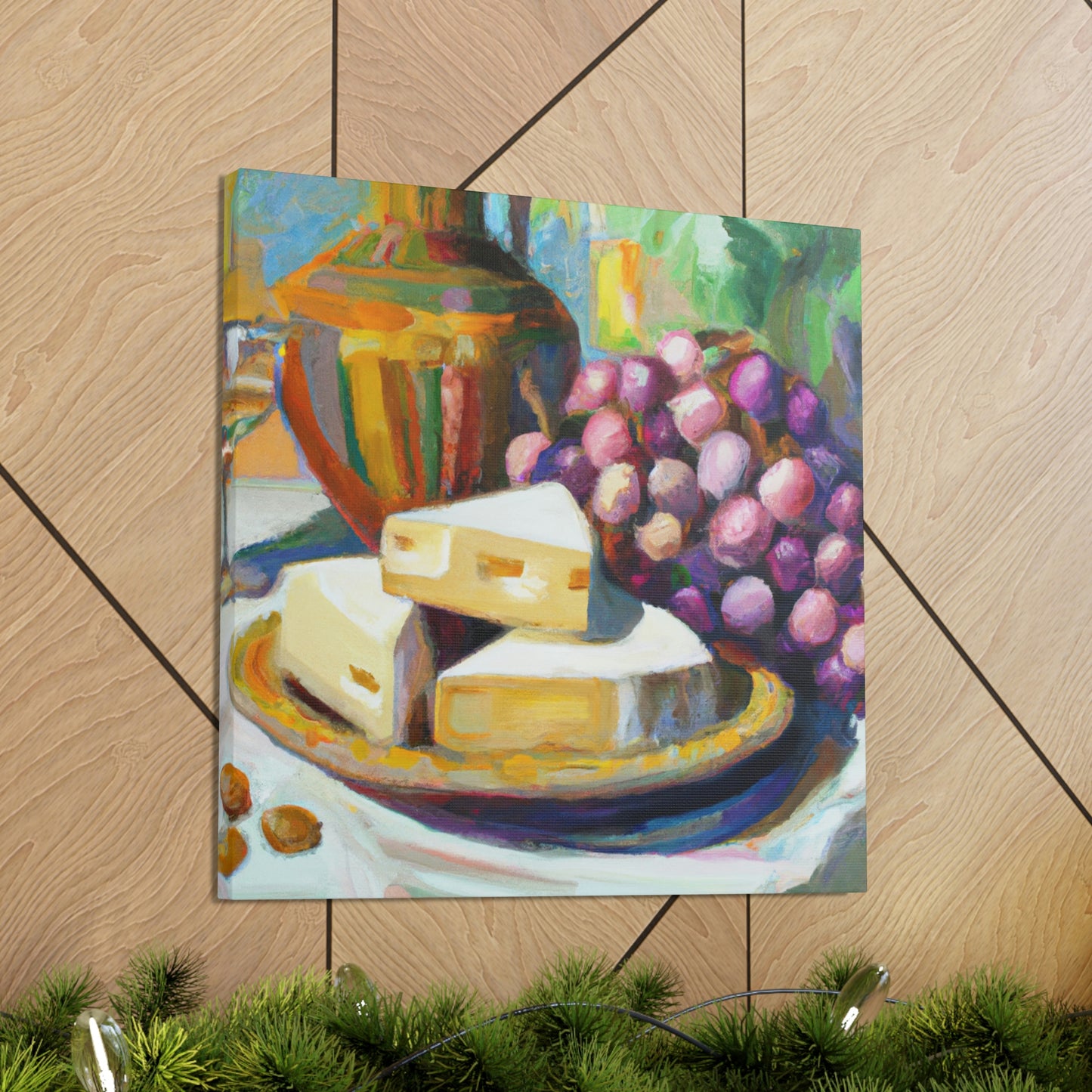 "Cheese and Grapes Feast" - Canvas