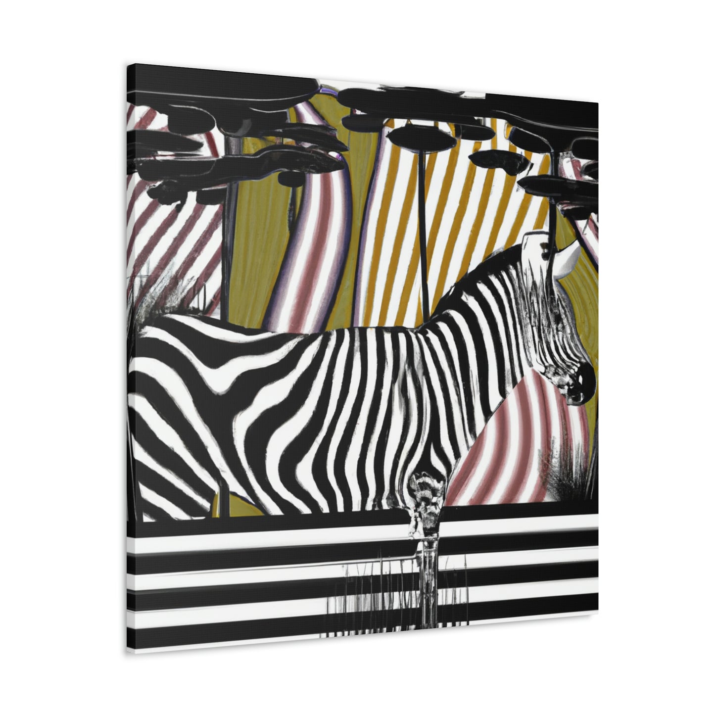 "Zebra Striped Splendor" - Canvas