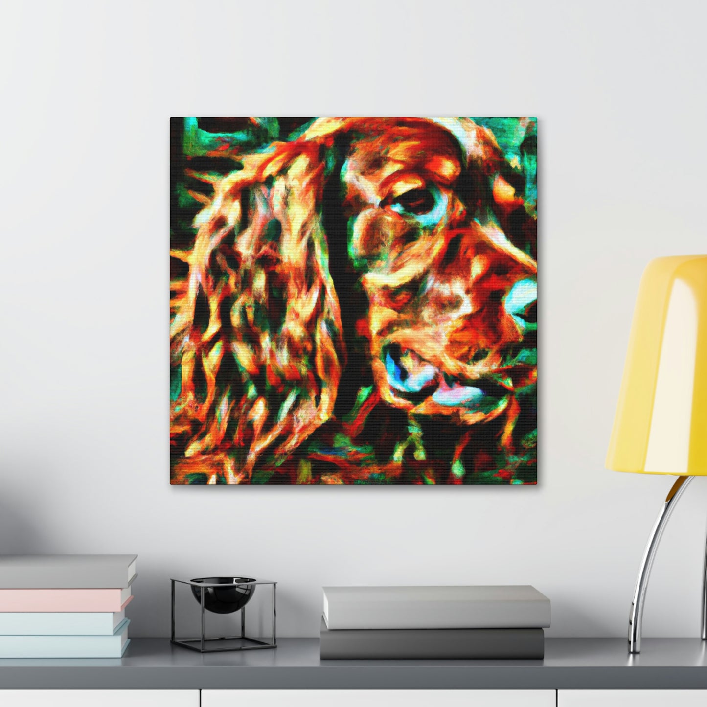 "Irish Setter Reflection" - Canvas