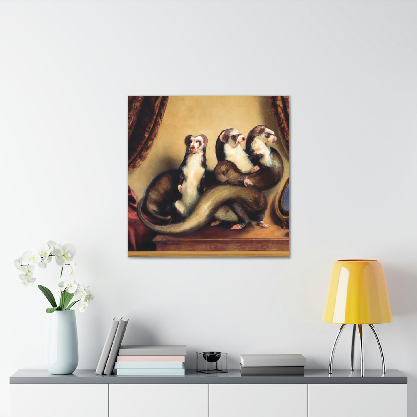 Ferrets in Baroque - Canvas