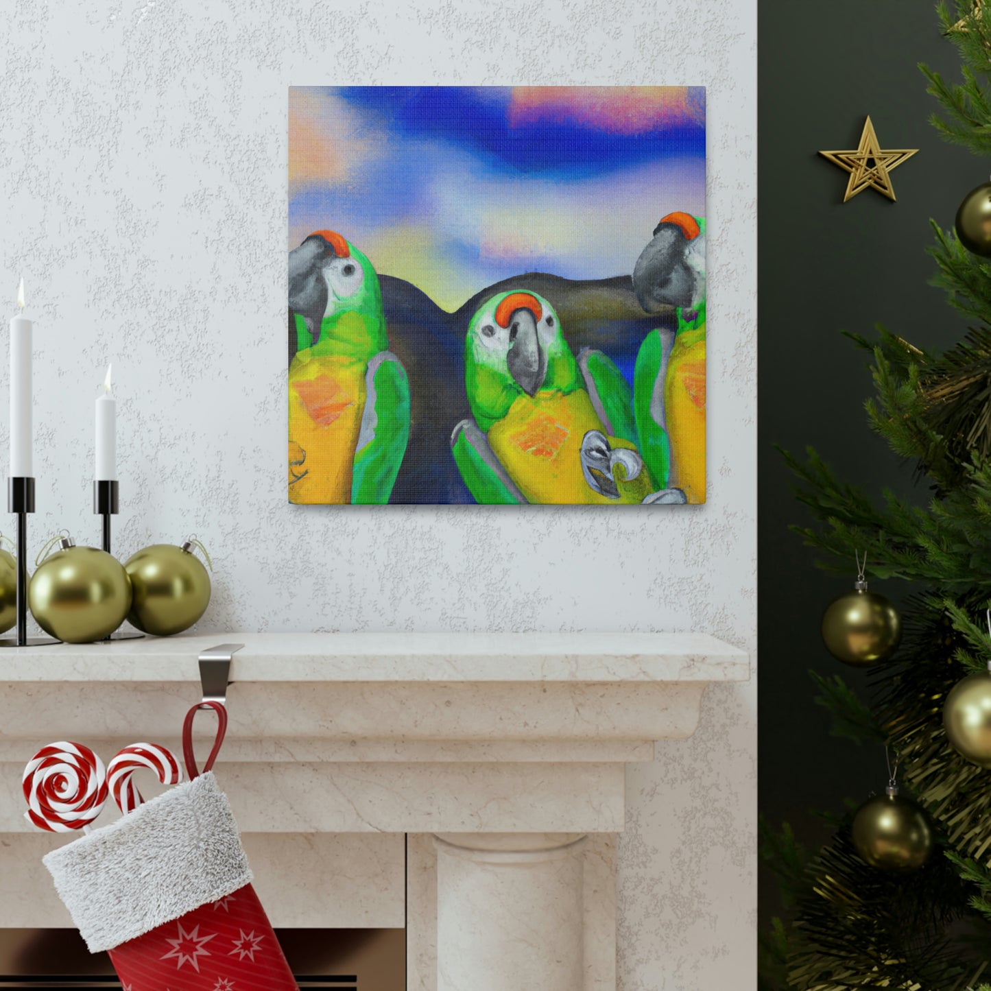 Parrots of Paradise Surreal - Canvas