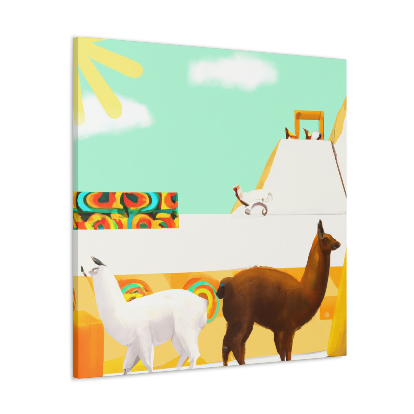 Llama in Art Deco - Canvas