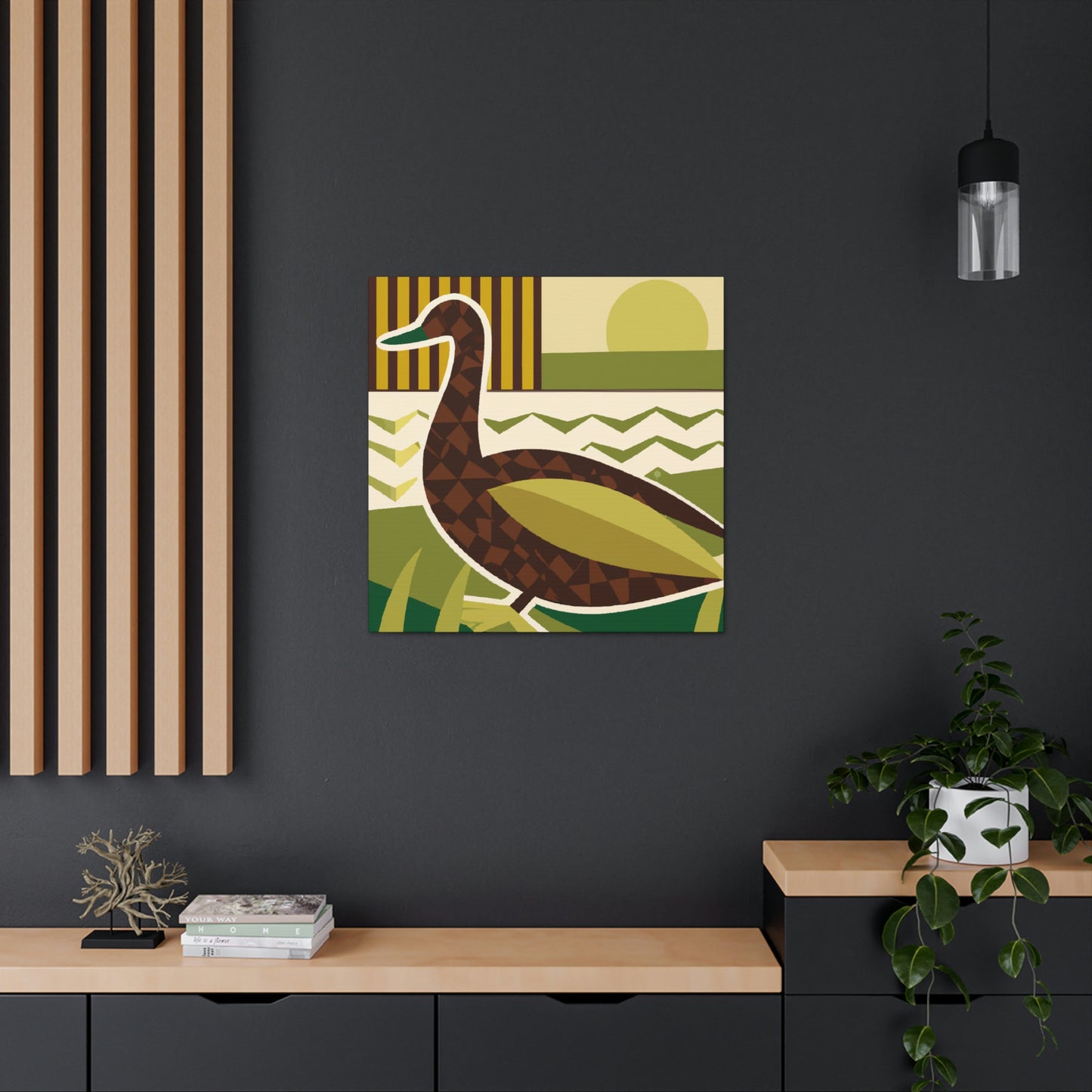 "A Quacking Art Deco" - Canvas