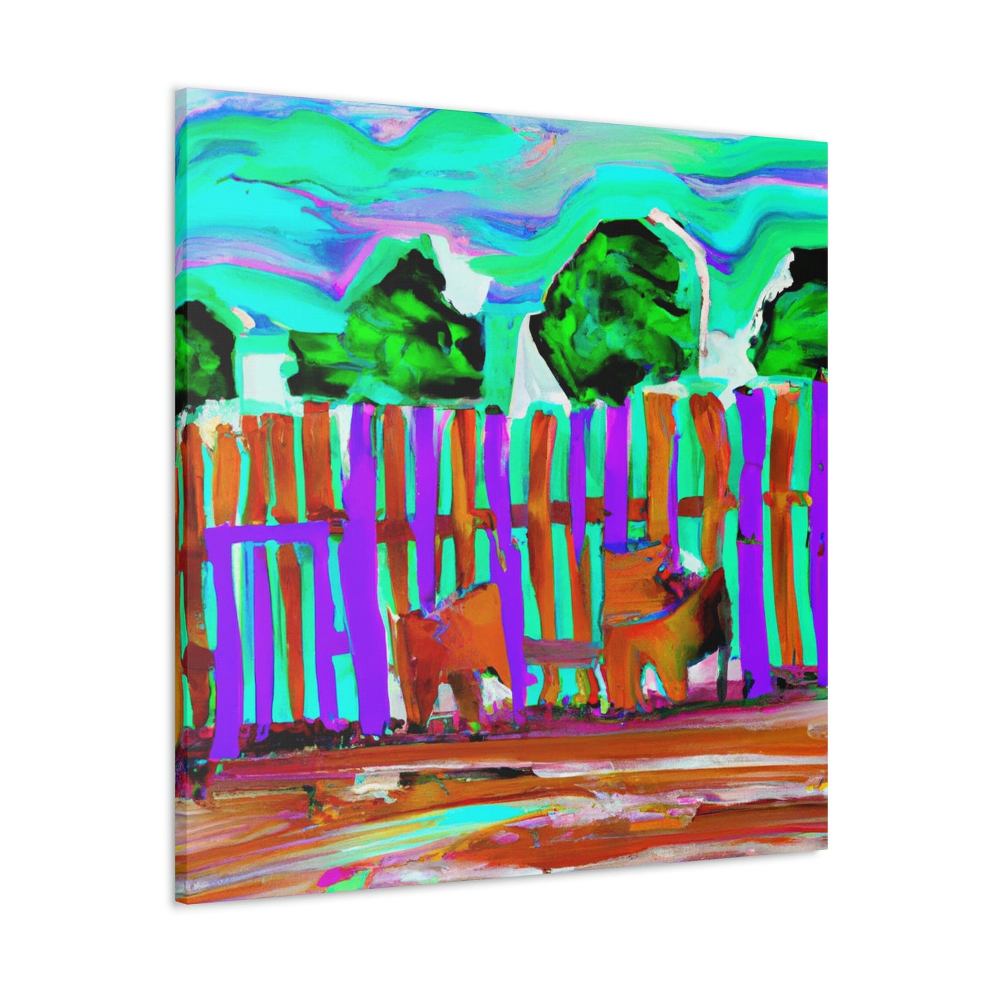 Fence of the Farm - Canvas