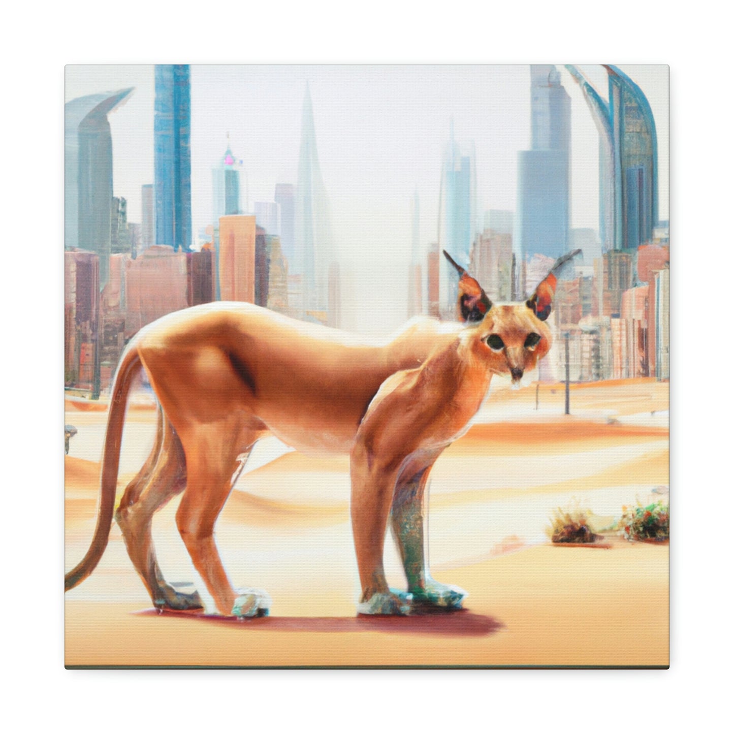 "Caracal in the City" - Canvas