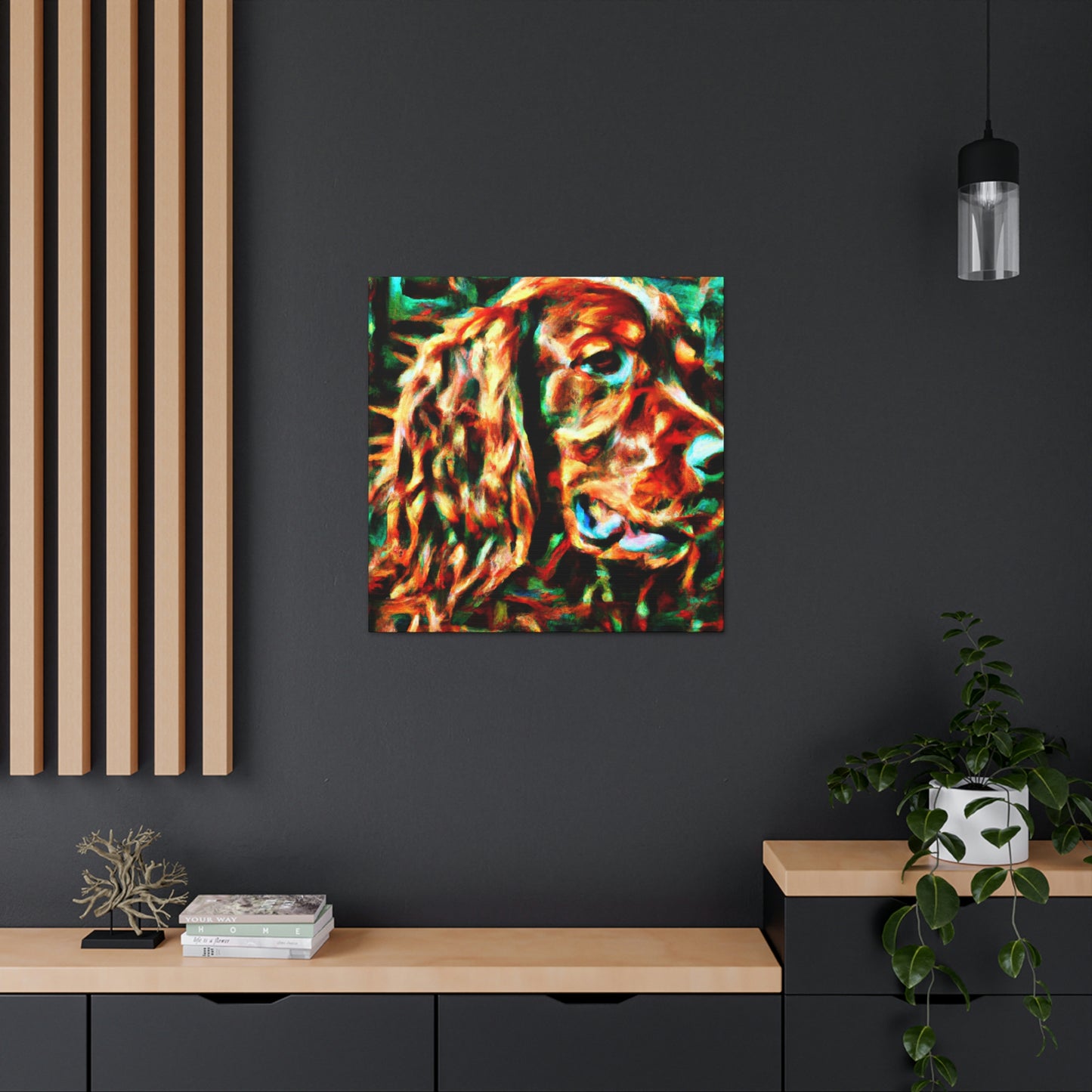 "Irish Setter Reflection" - Canvas