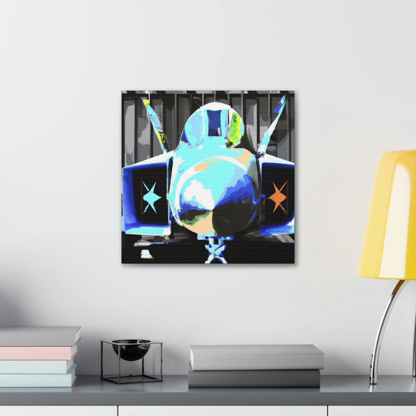 Fighter Jet Pop Art - Canvas