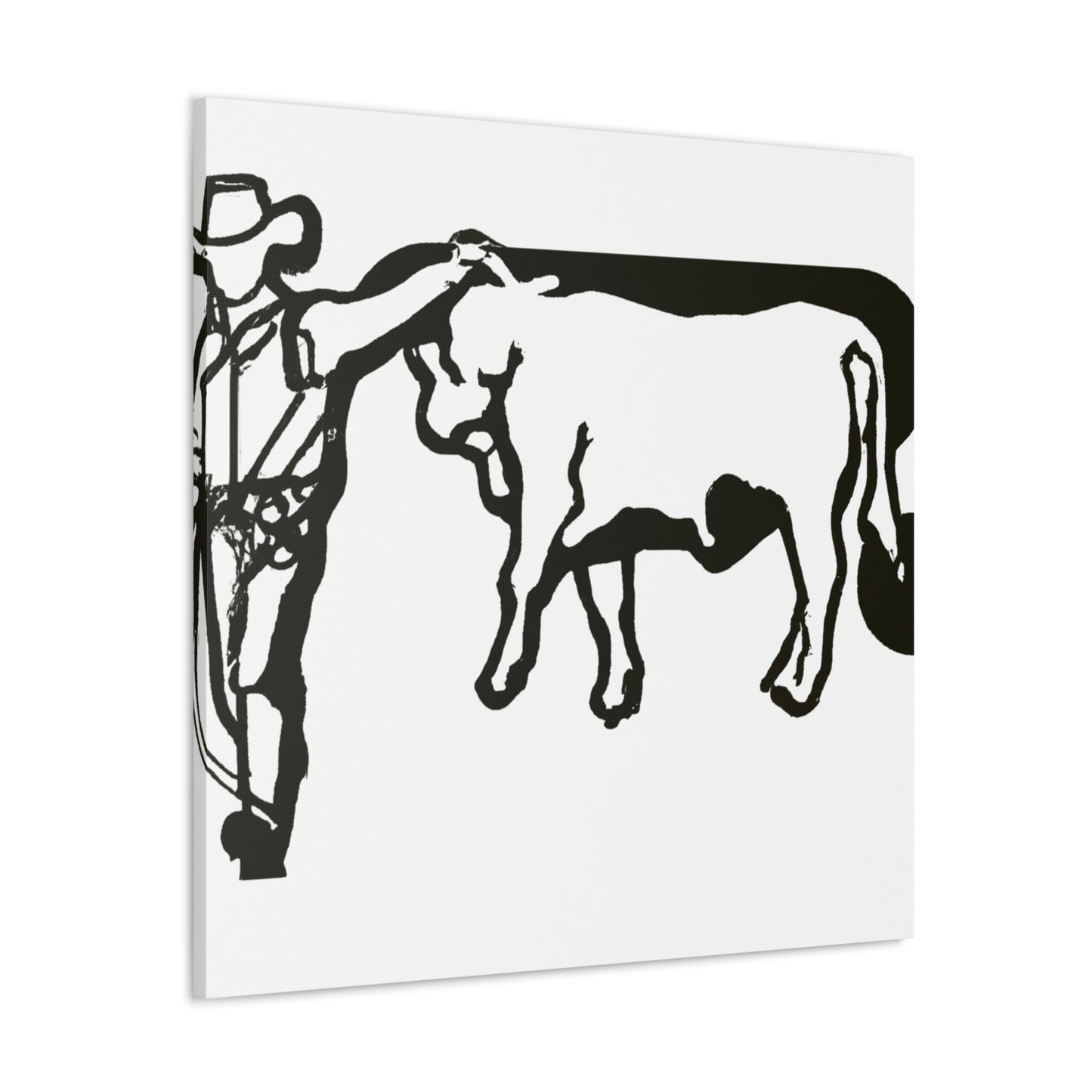 Branding Cattle Abstract - Canvas