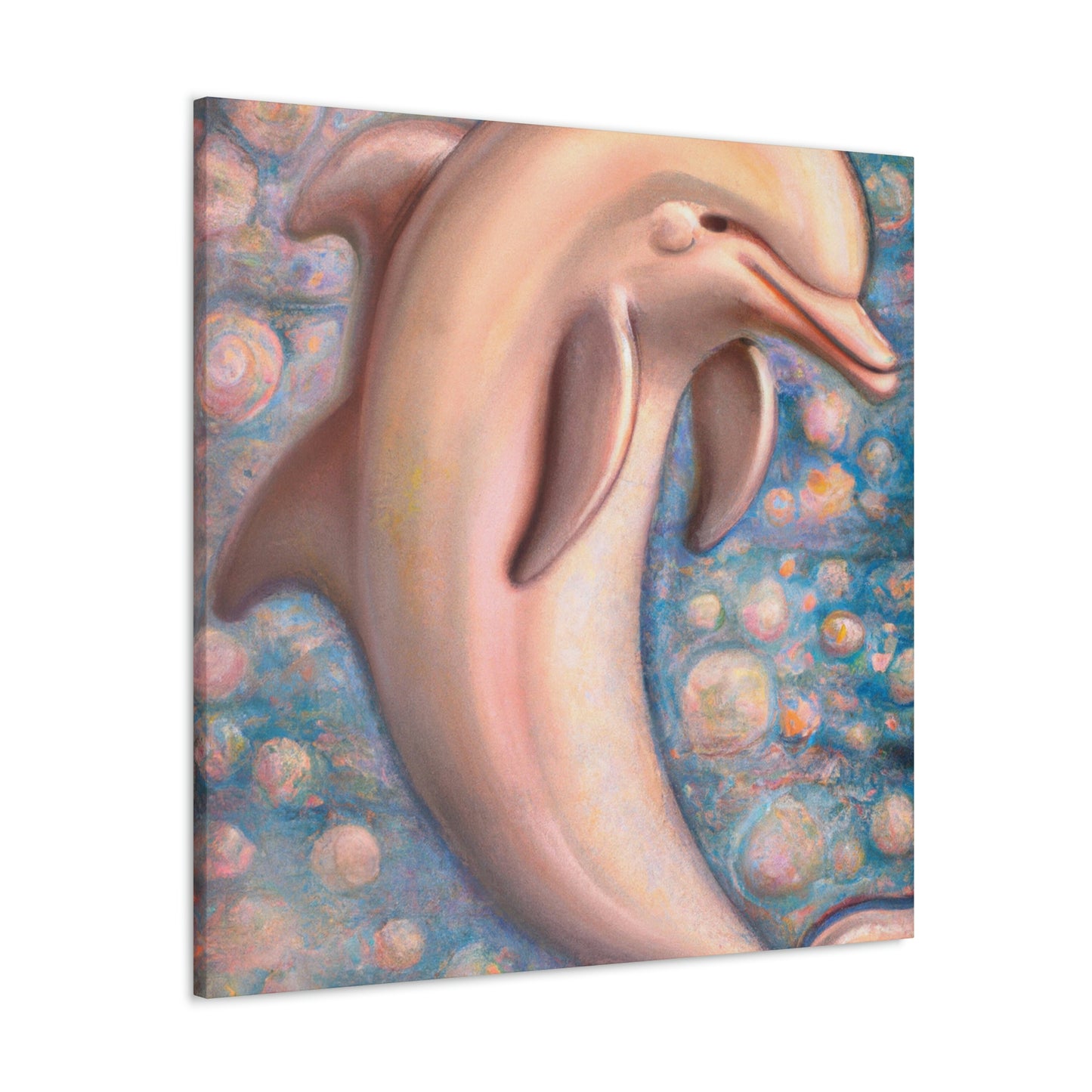 "Dolphin Dance Deco" - Canvas