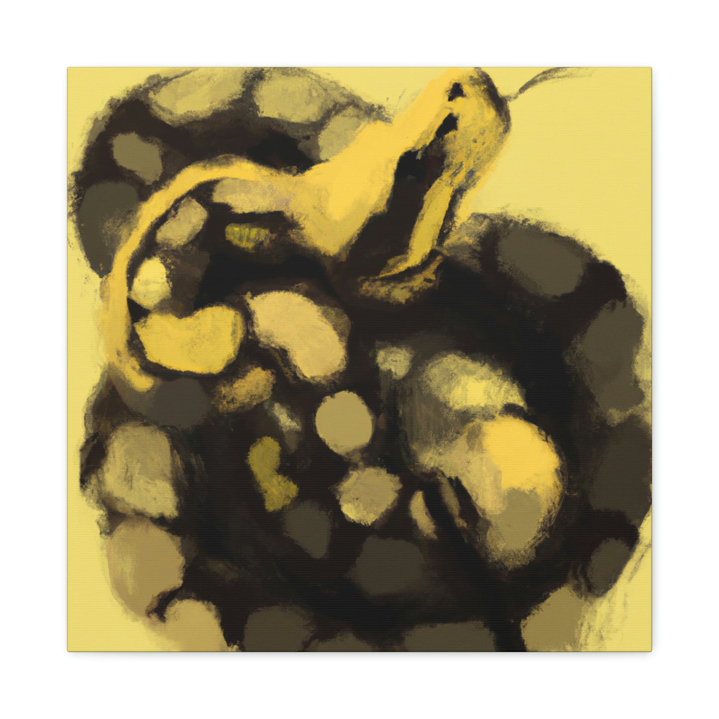 "Ball Python Expressionism" - Canvas