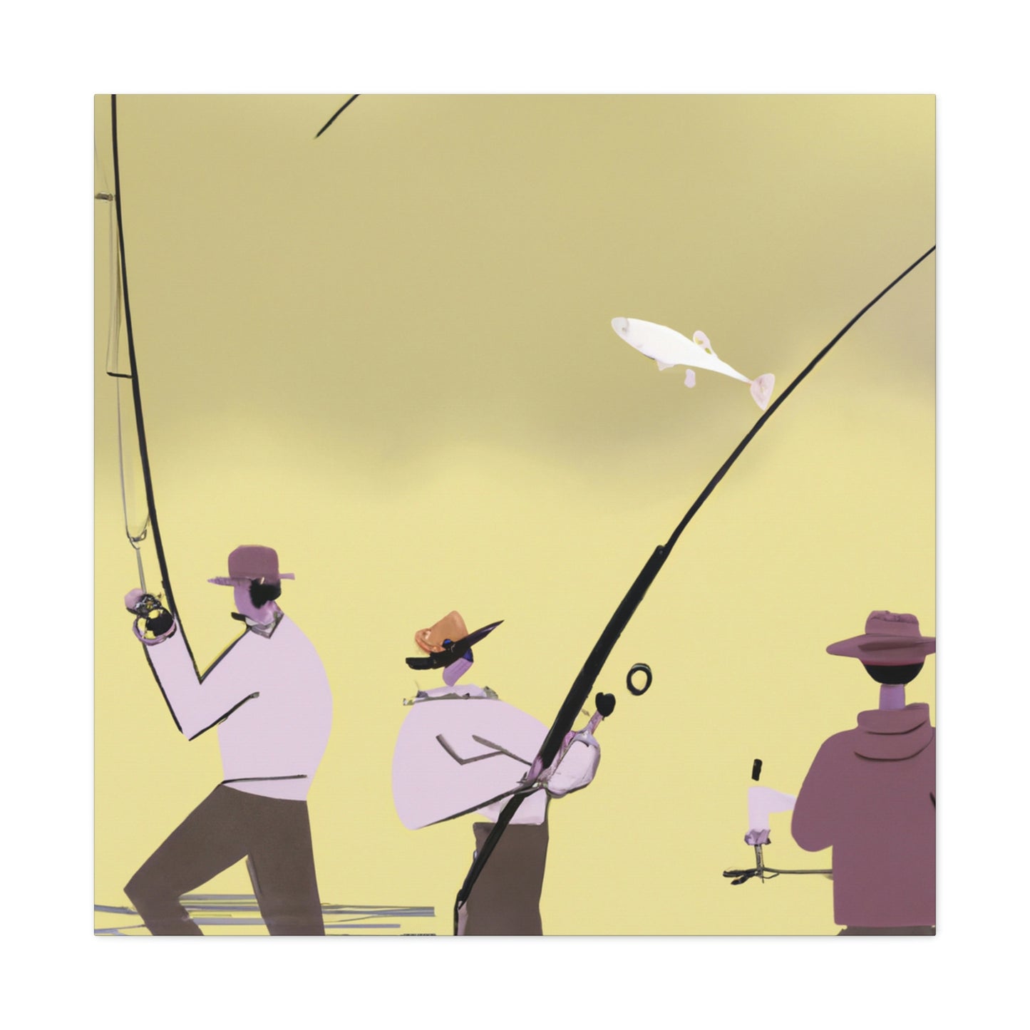 "Fishing in Minimalism" - Canvas