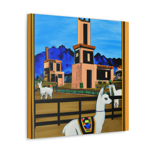 Llama Art Deco Glam - Canvas