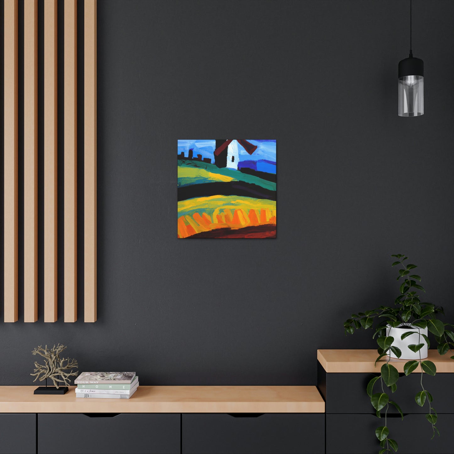 "Windmill in Monochrome" - Canvas