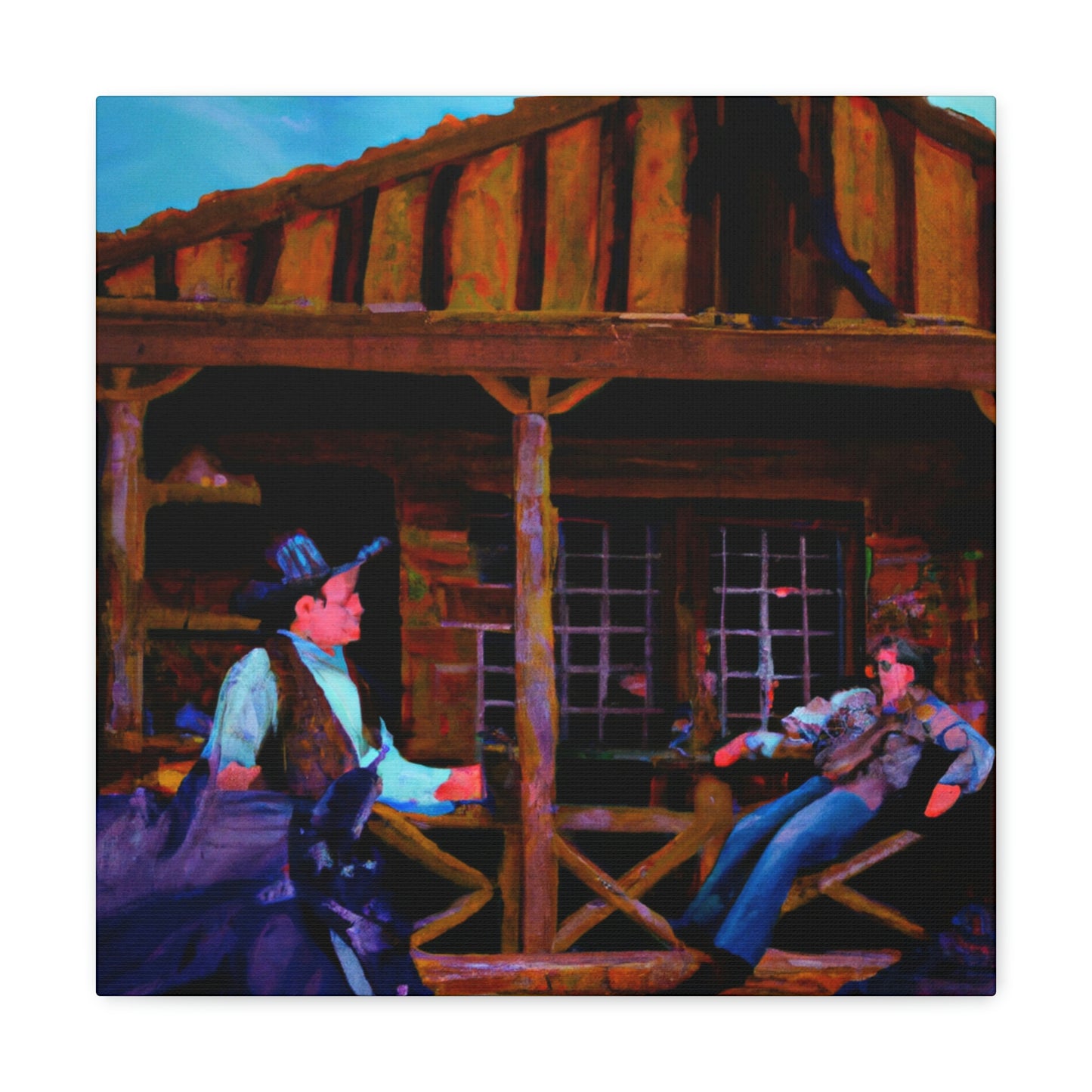 "Saloon Life Scene" - Canvas