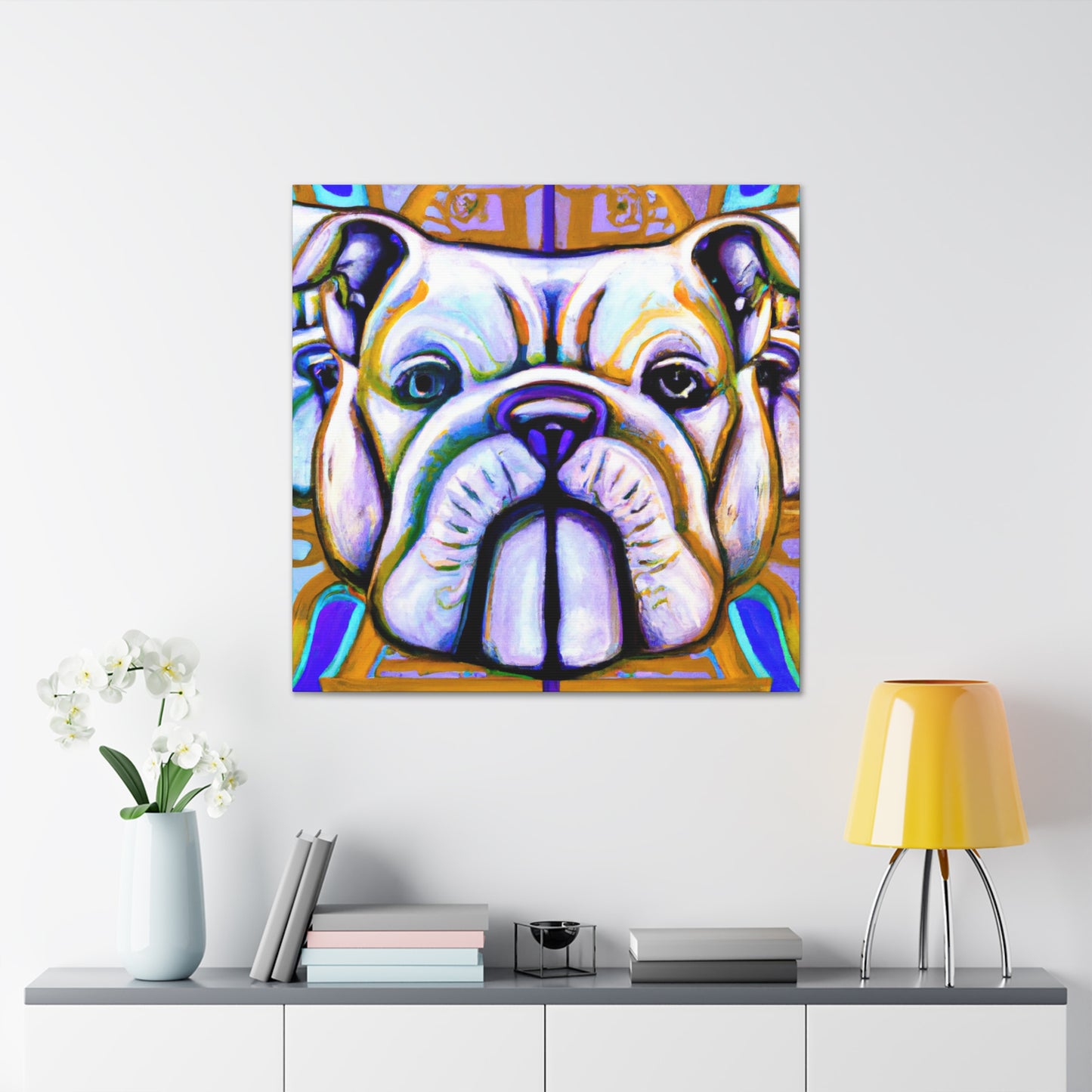 "Bulldog's Deco Dream" - Canvas