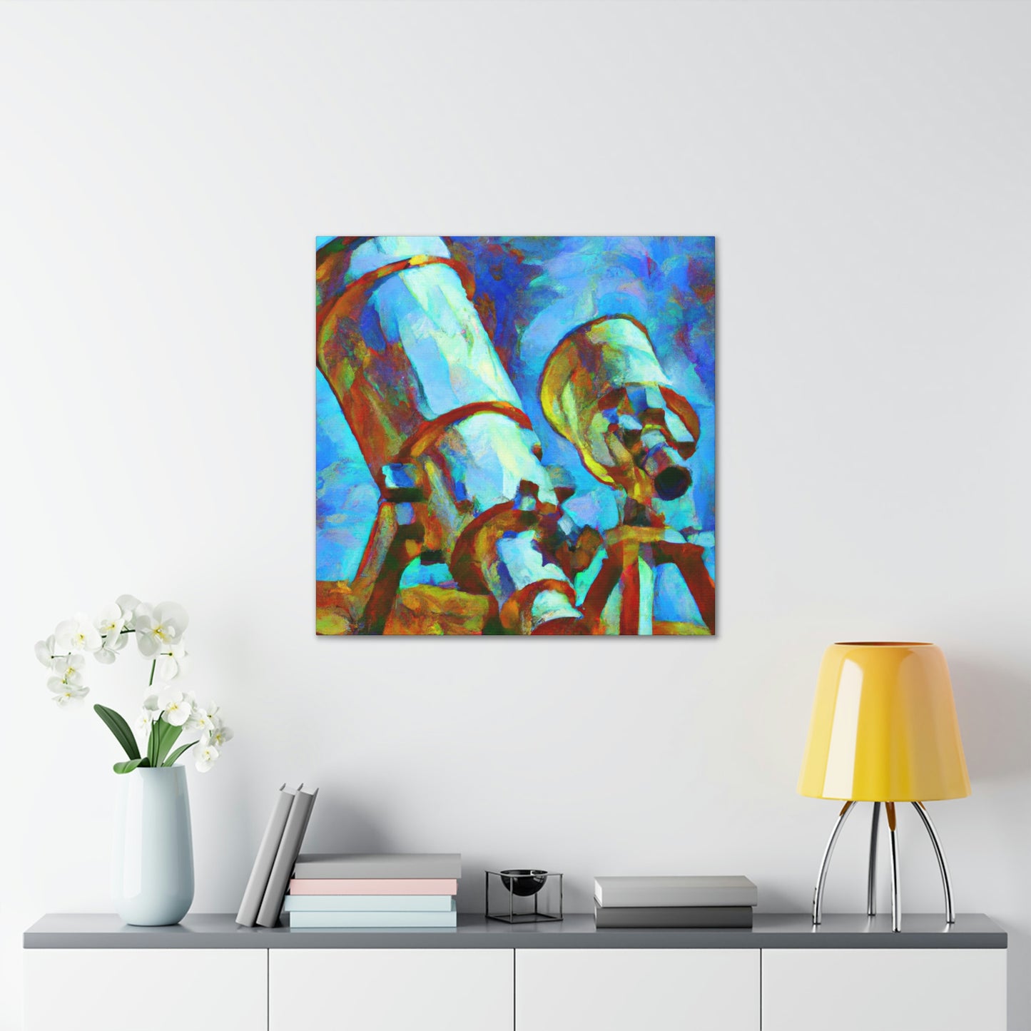 "Stargazing Through Telescopes" - Canvas