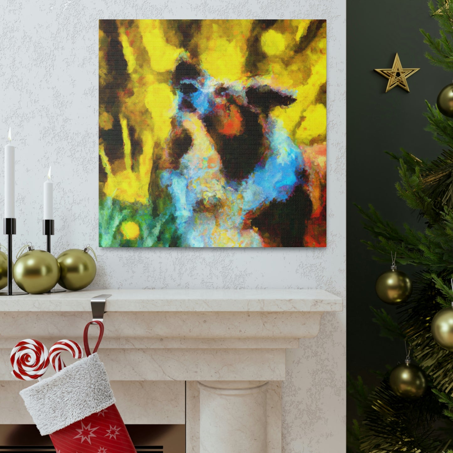 Impressionistic Border Collie - Canvas - Canvas